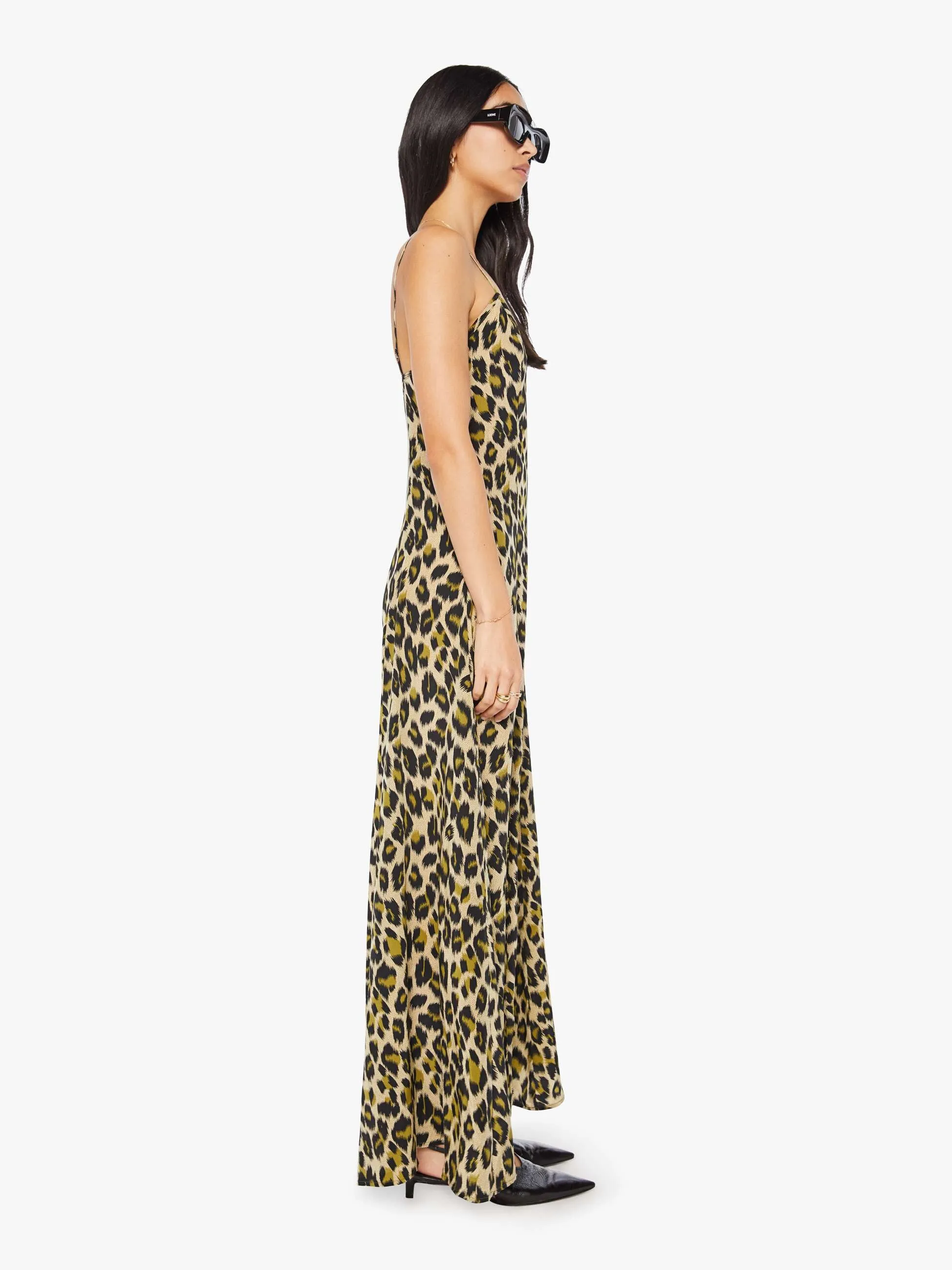 SPRWMN Bias Maxi Dress - Green Leopard sold by MOTHER product image thumbnail 3