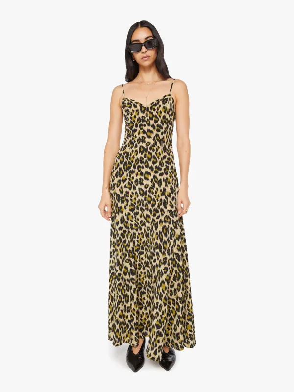 SPRWMN Bias Maxi Dress - Green Leopard sold by MOTHER