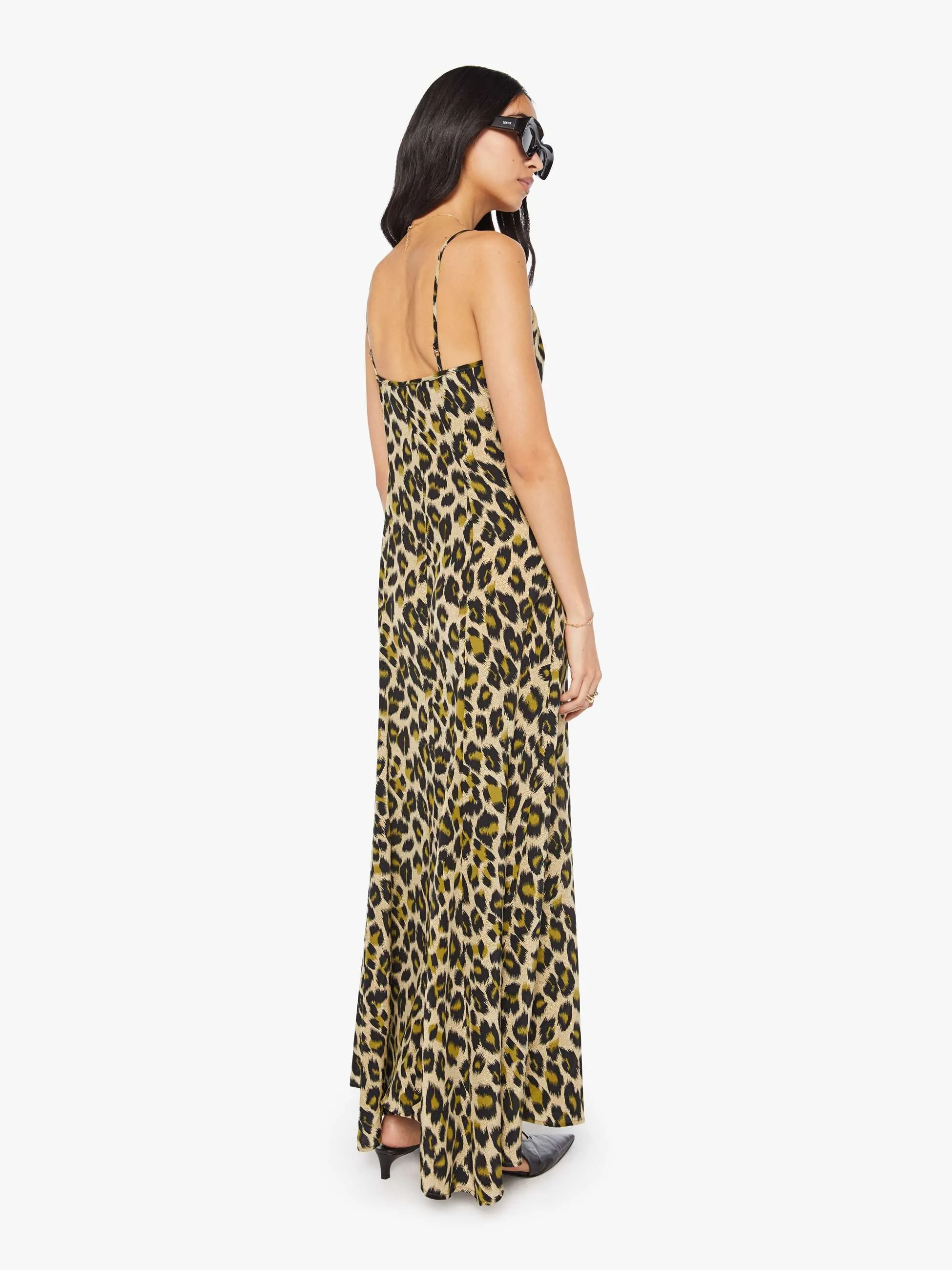 SPRWMN Bias Maxi Dress - Green Leopard sold by MOTHER product image thumbnail 4