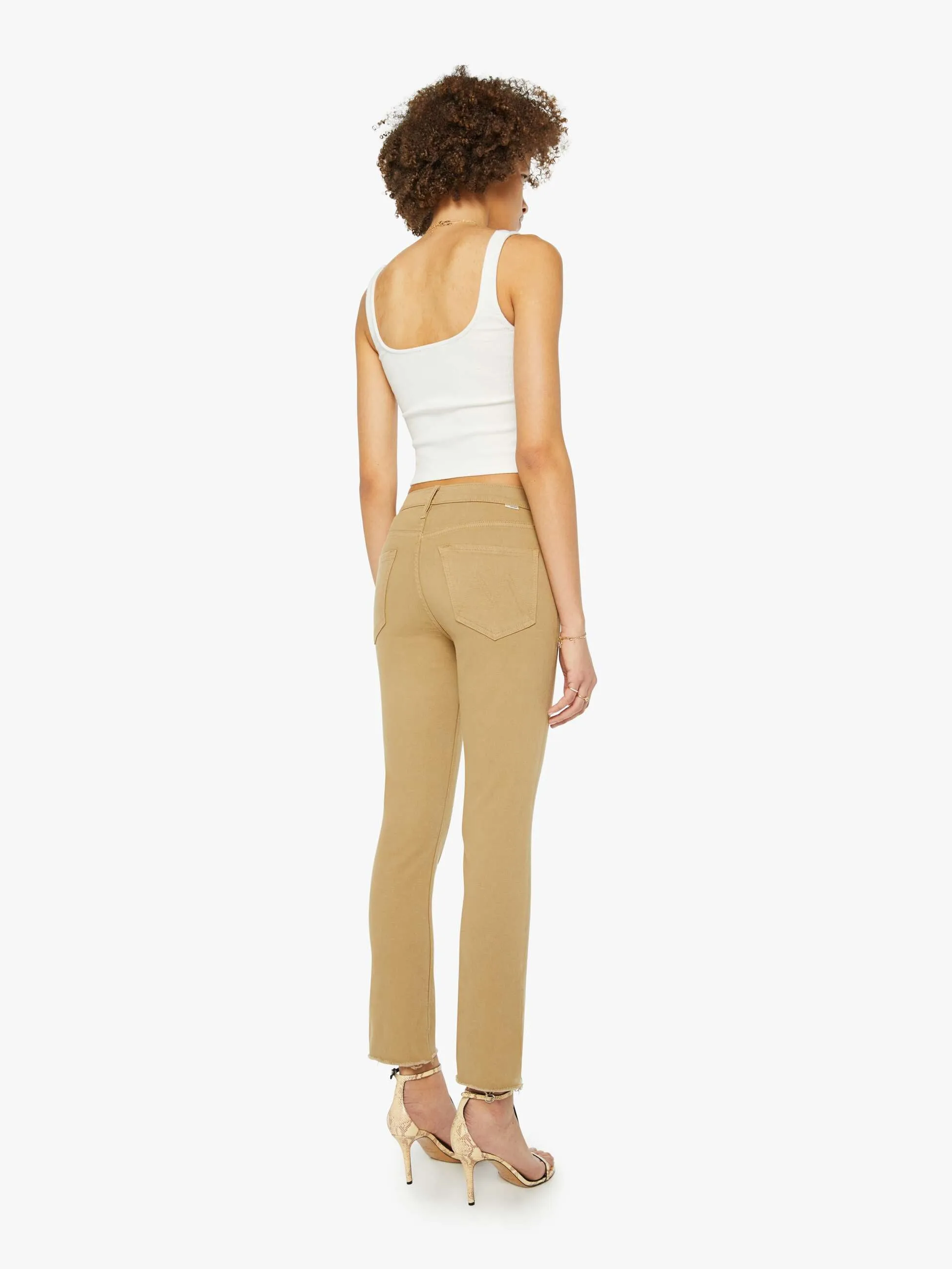 The Mid Rise Dazzler Ankle Fray - Prairie Sand sold by MOTHER product image thumbnail 4