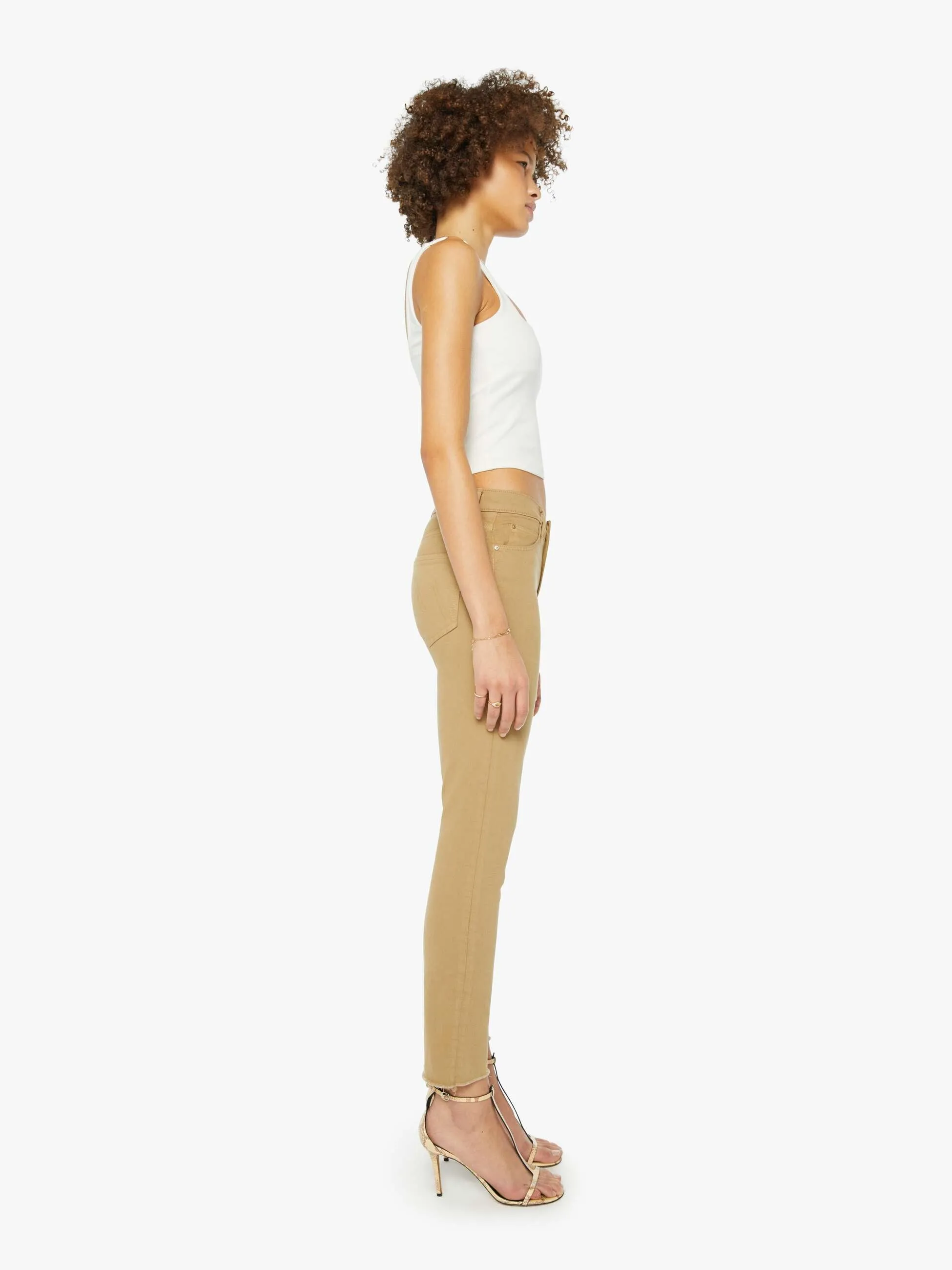 The Mid Rise Dazzler Ankle Fray - Prairie Sand sold by MOTHER product image thumbnail 3
