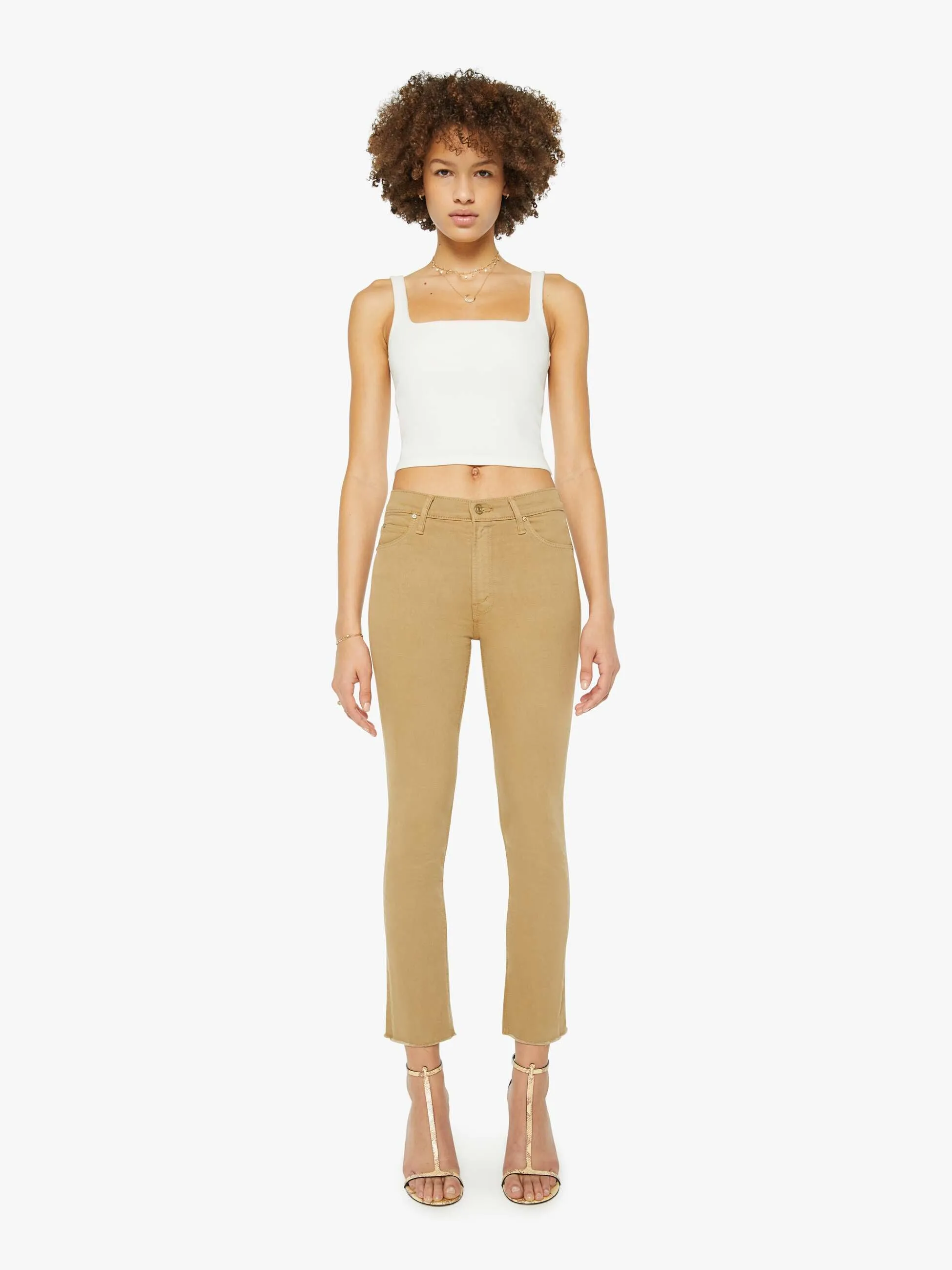 The Mid Rise Dazzler Ankle Fray - Prairie Sand sold by MOTHER product image thumbnail 2