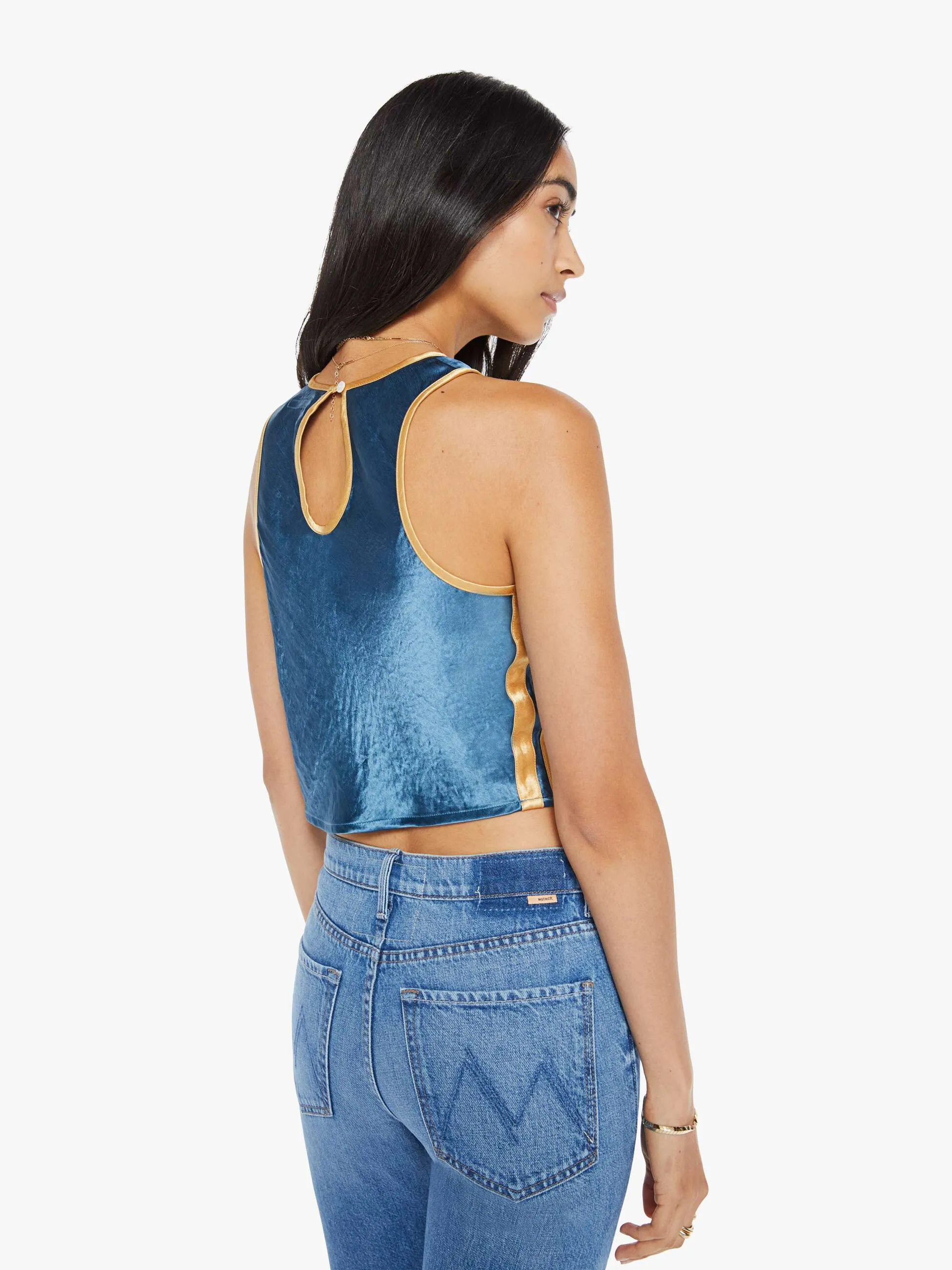 The Athletic Tank - Marine And Yellow sold by MOTHER product image thumbnail 4