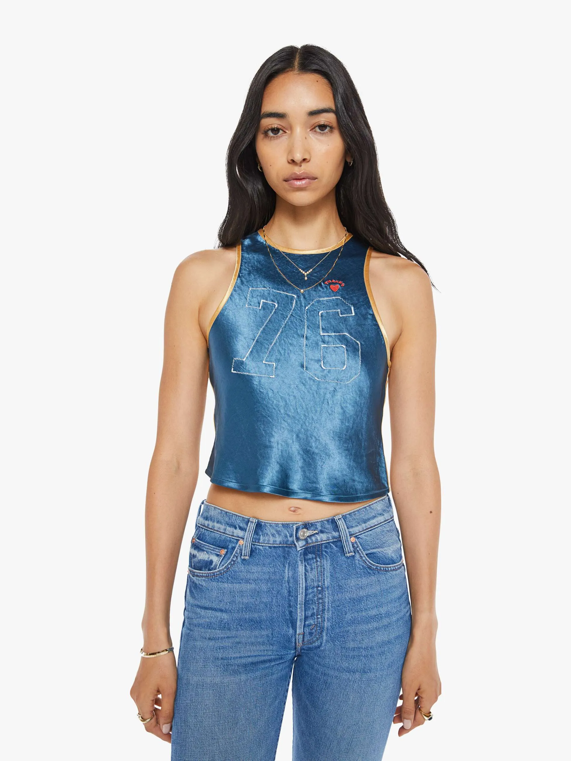 The Athletic Tank - Marine And Yellow sold by MOTHER product image thumbnail 2