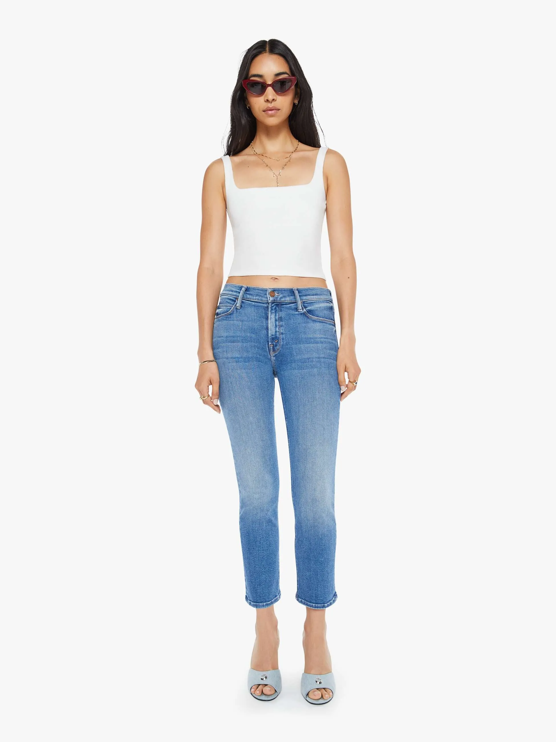 The Mid Rise Dazzler Crop - Ready, Set, Go! sold by MOTHER product image thumbnail 2