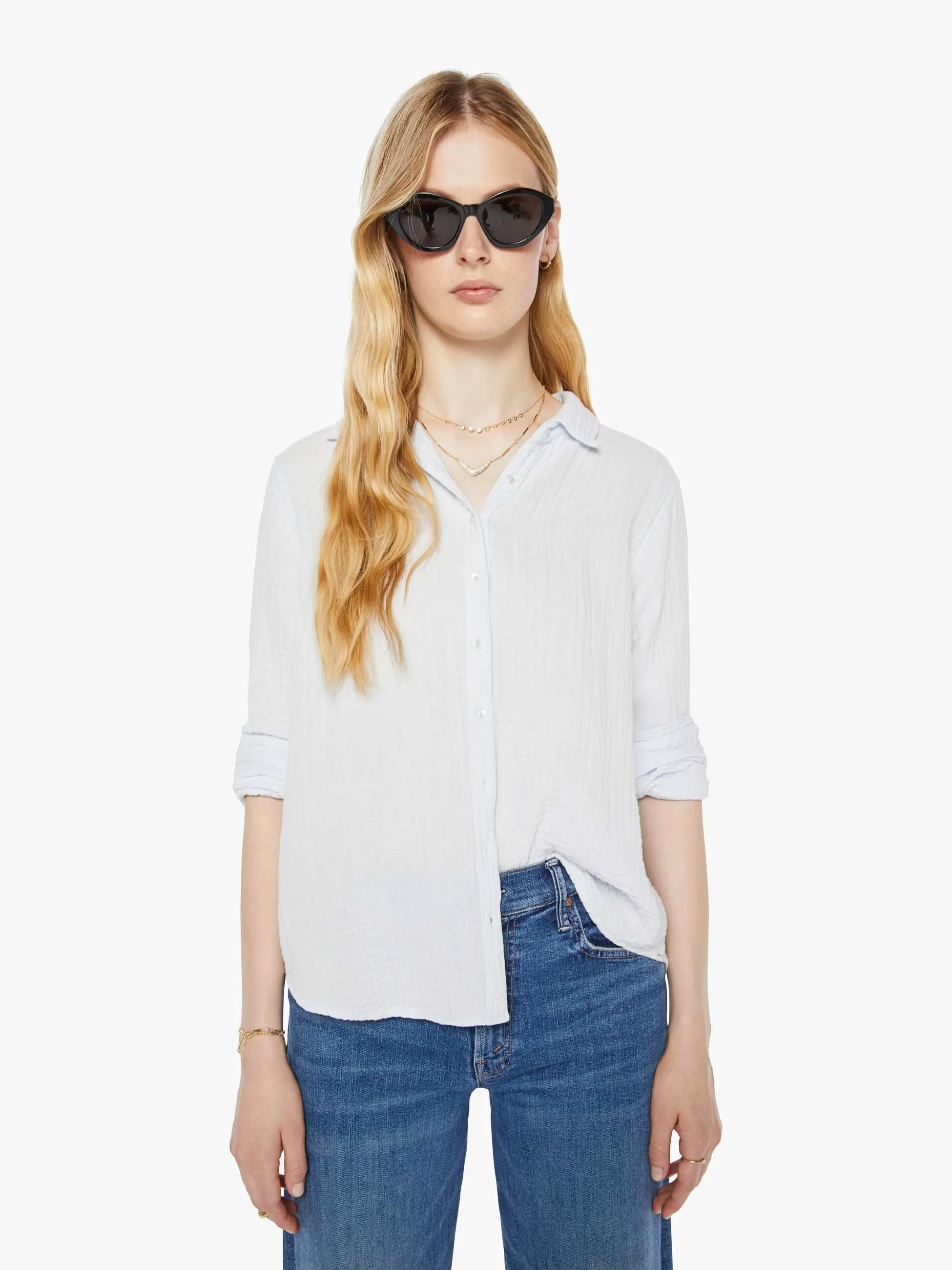 XiRENA Scout Shirt - Pale Sky sold by MOTHER