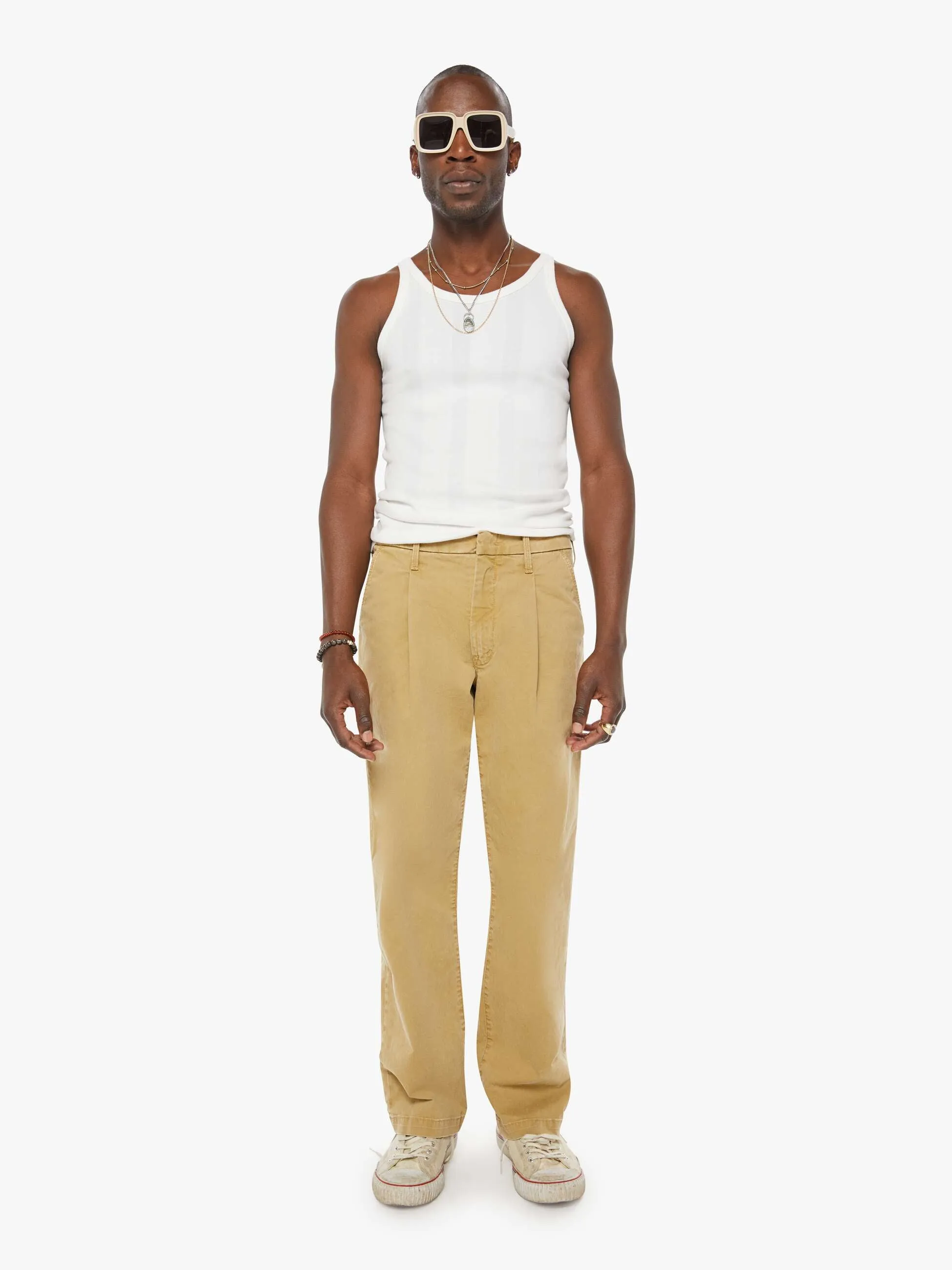 The Pleated Big Shot Prep - Khaki sold by MOTHER