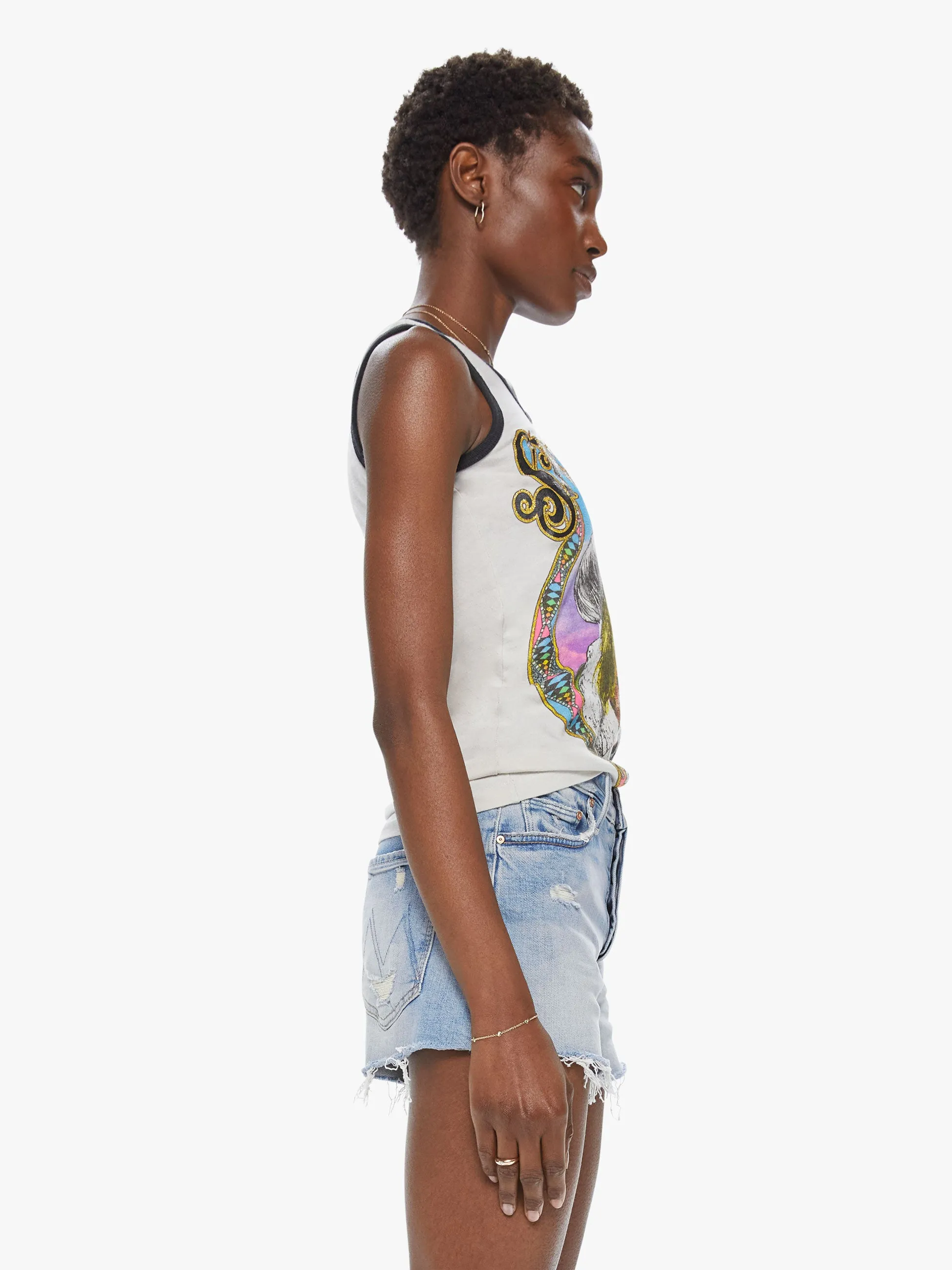 MadeWorn Stevie Nicks Tank Top - White sold by MOTHER product image thumbnail 3