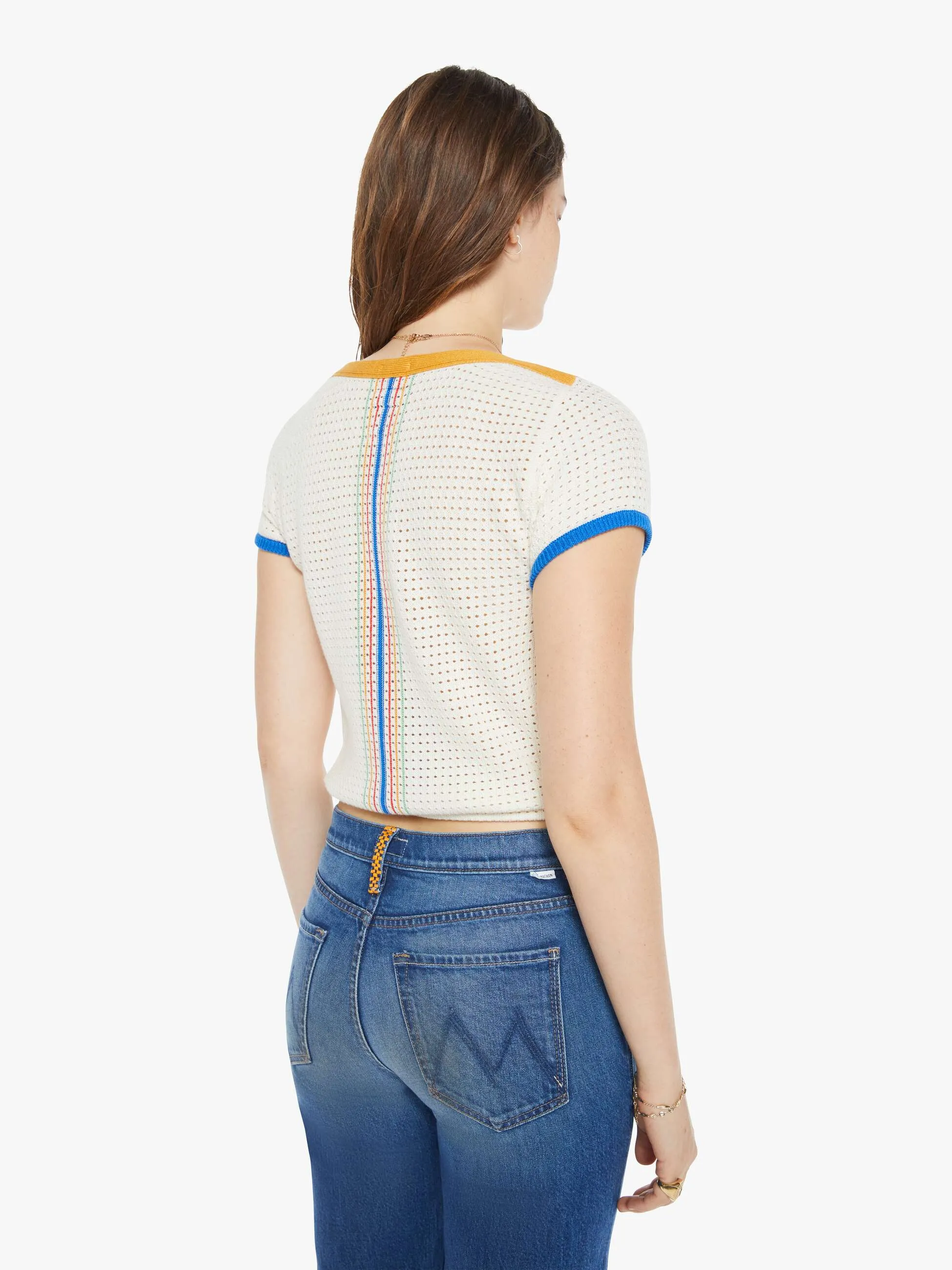 The Side Cinch Top - In The Fast Lane sold by MOTHER product image thumbnail 4
