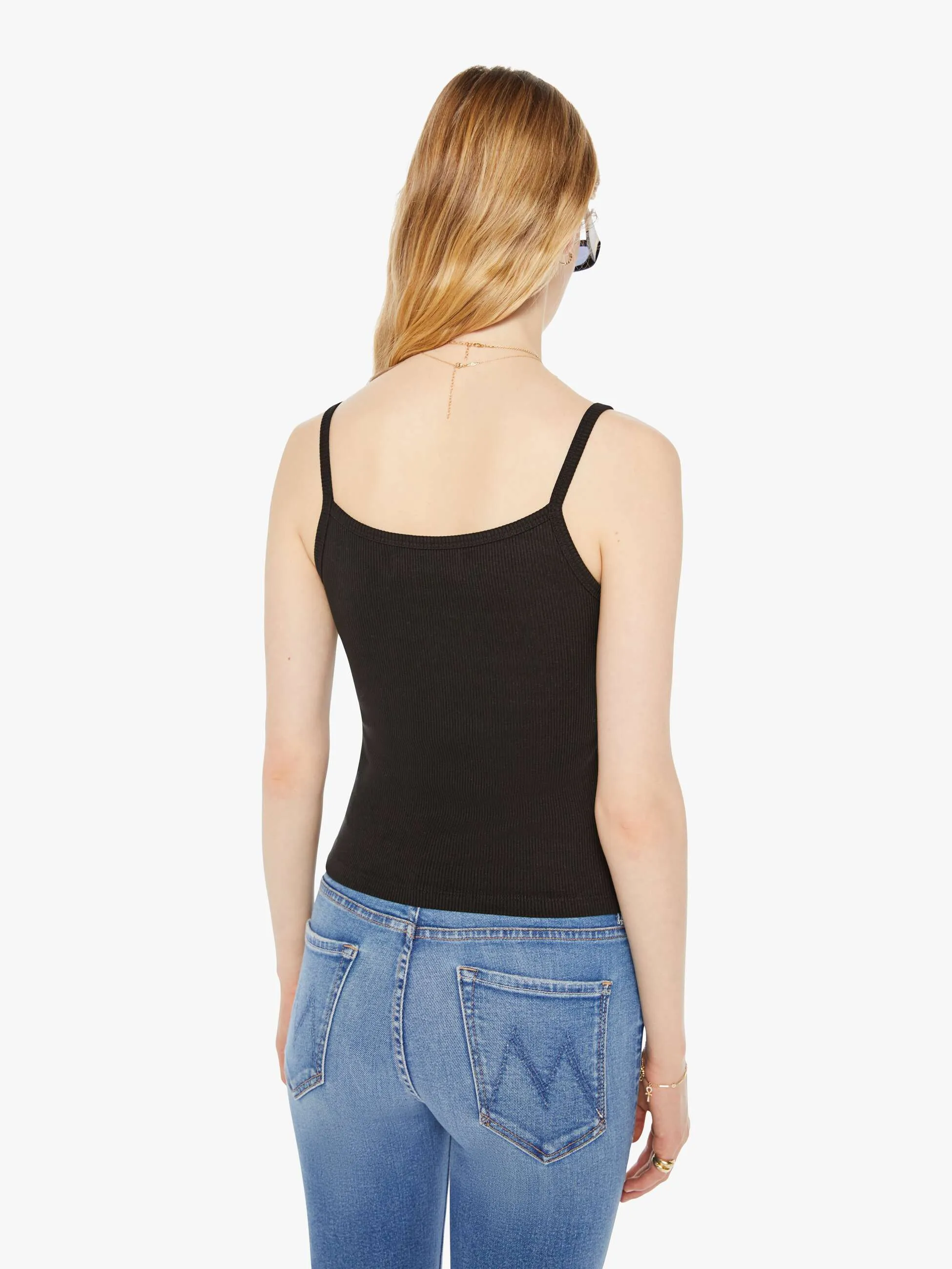 SPRWMN Rib V Neck Tank - Black sold by MOTHER product image thumbnail 3