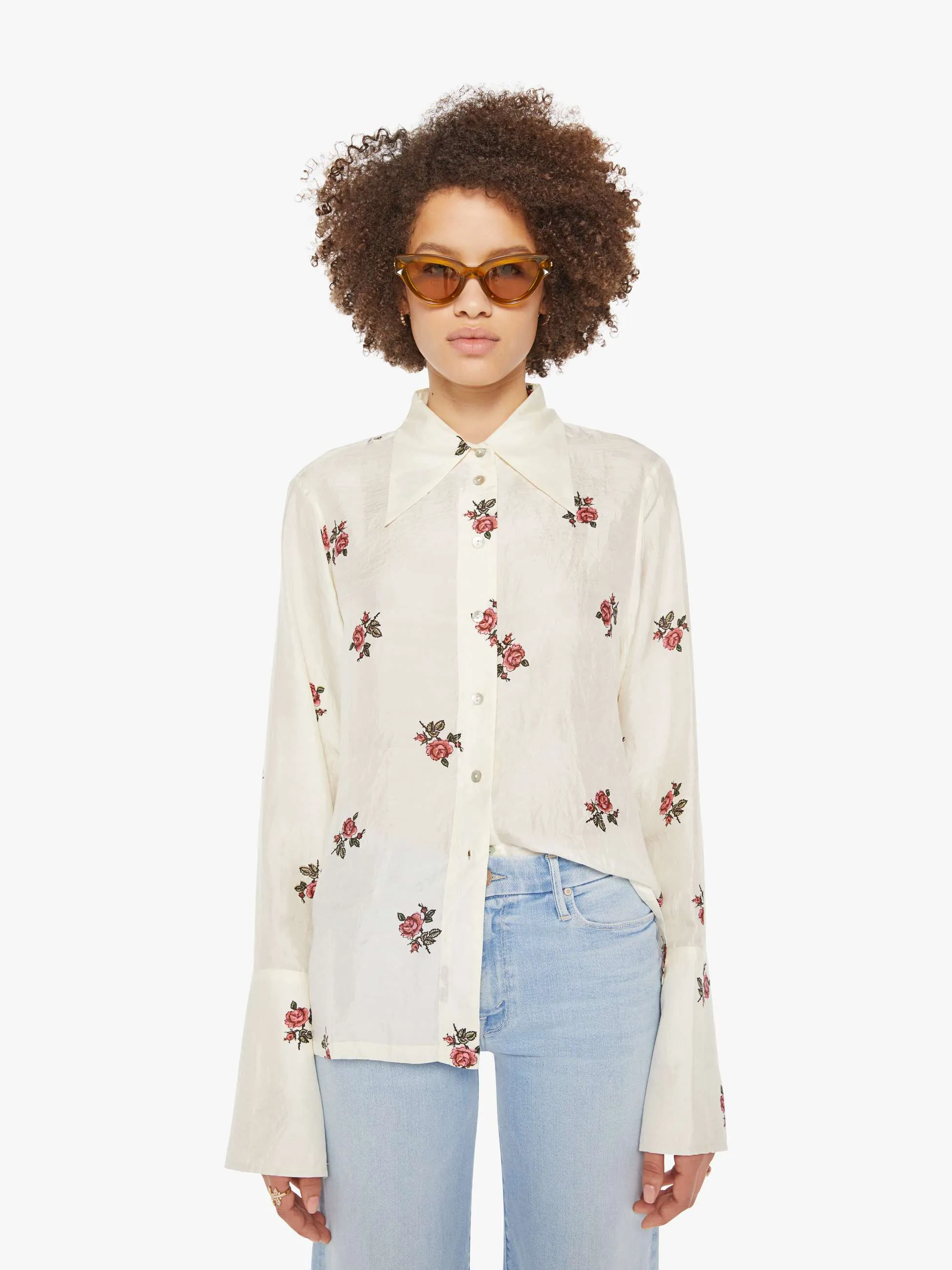 Alix Of Bohemia Dana Shirt - Rosebud sold by MOTHER