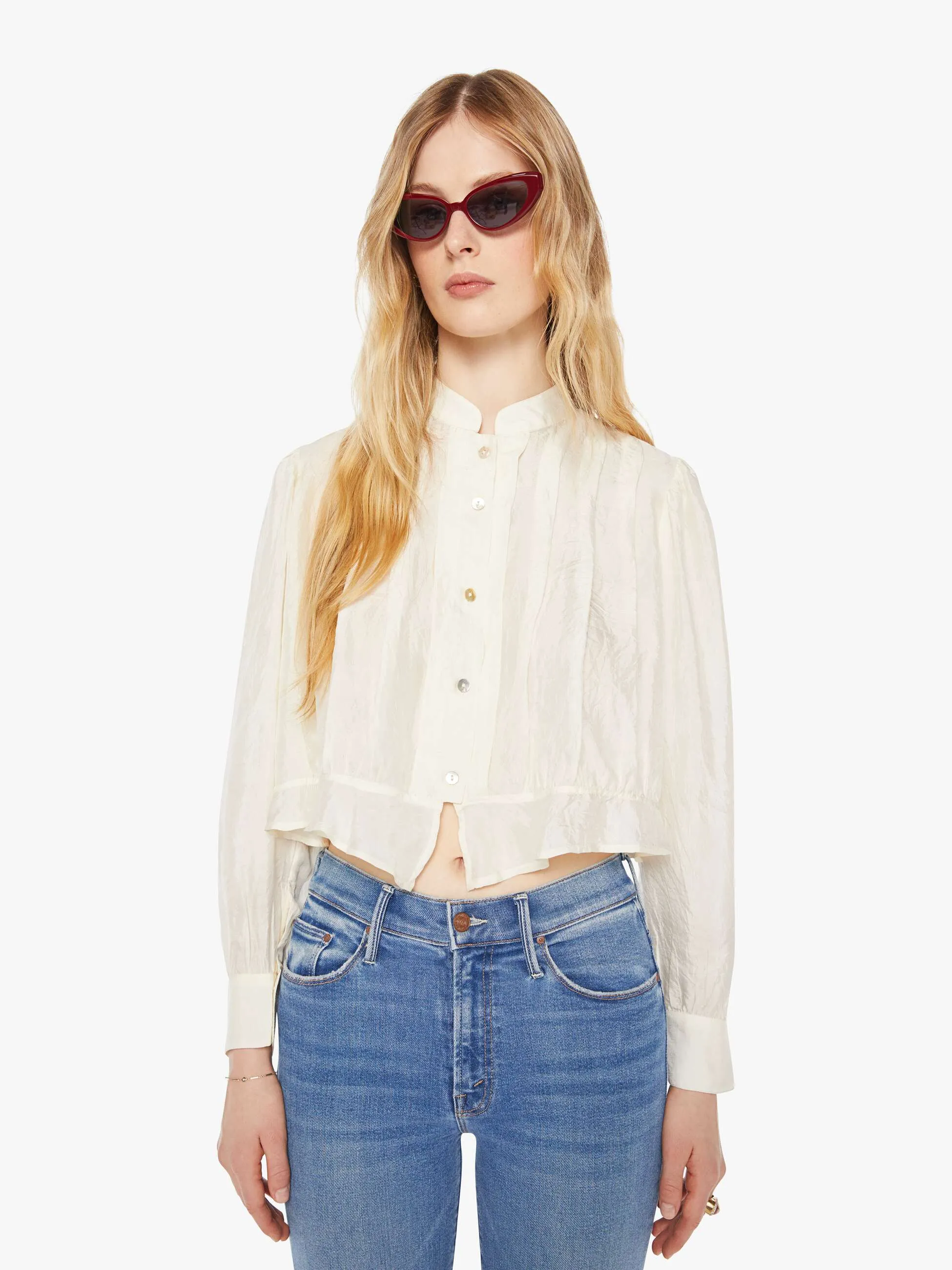 Alix Of Bohemia Ryland Shirt - Pearl sold by MOTHER