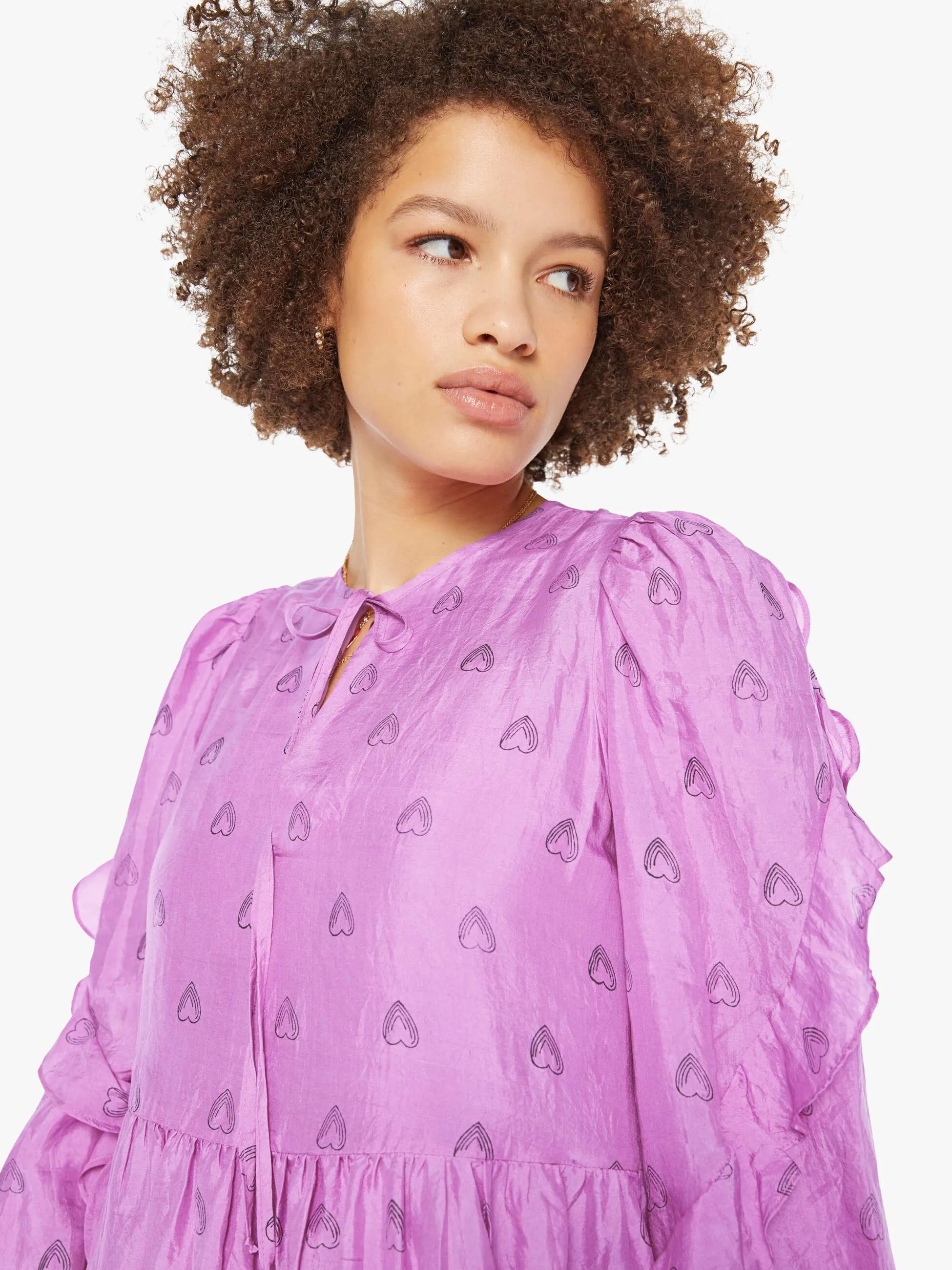 Alix Of Bohemia Lina Dress - Fuchsia Heart sold by MOTHER product image thumbnail 4