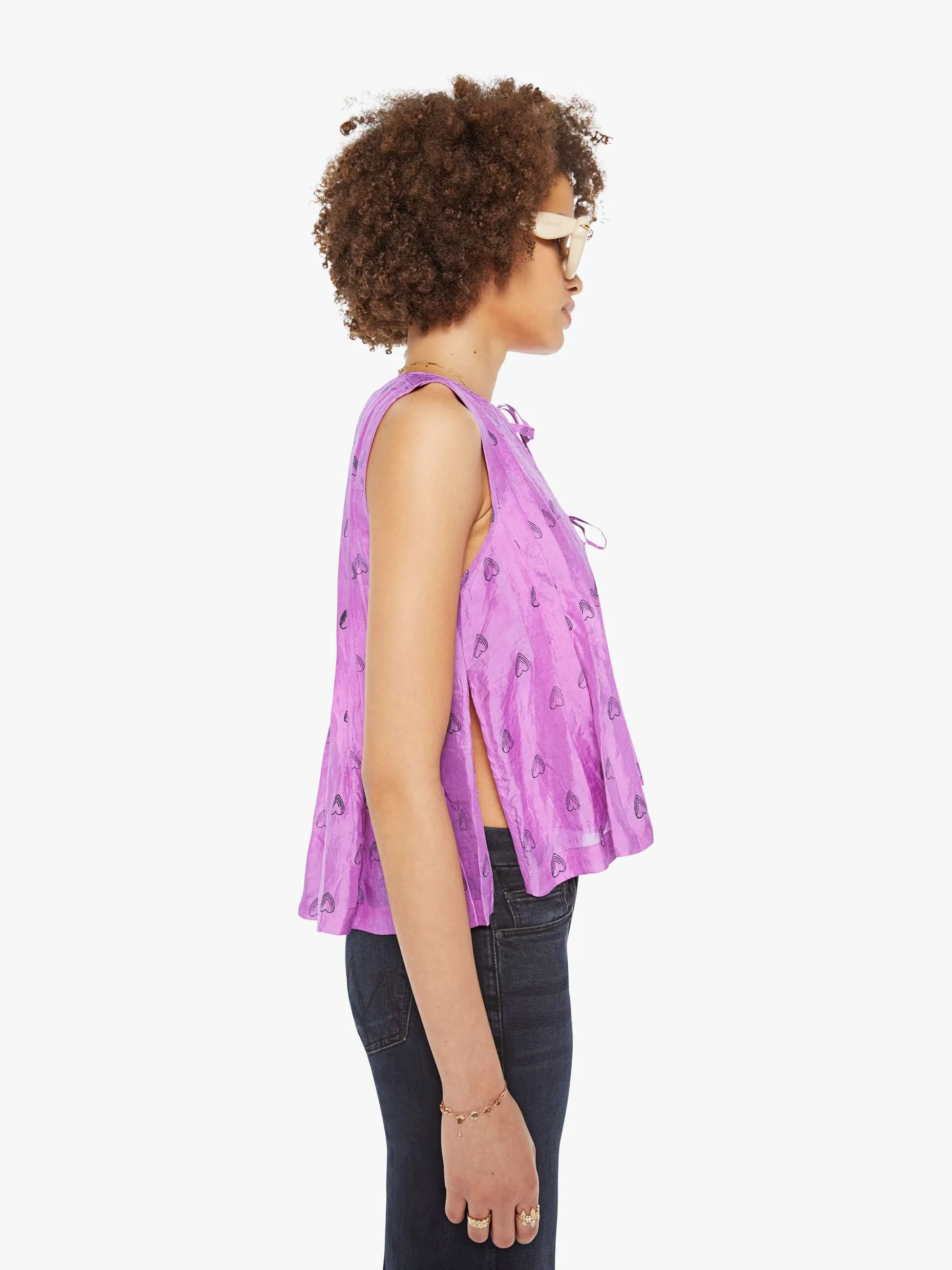 Alix Of Bohemia Rhoe Top - Fuchsia Heart sold by MOTHER product image thumbnail 2