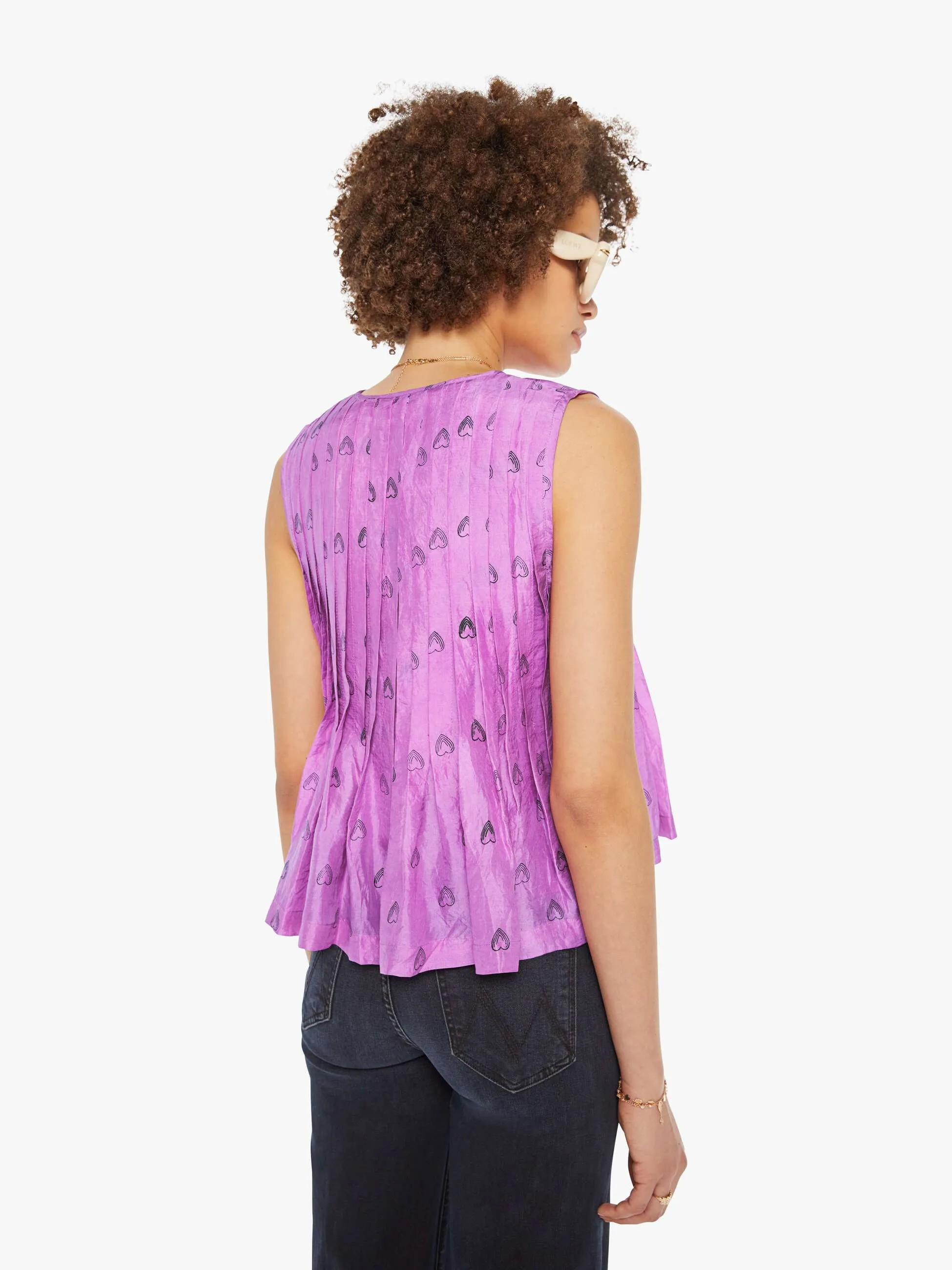 Alix Of Bohemia Rhoe Top - Fuchsia Heart sold by MOTHER product image thumbnail 3