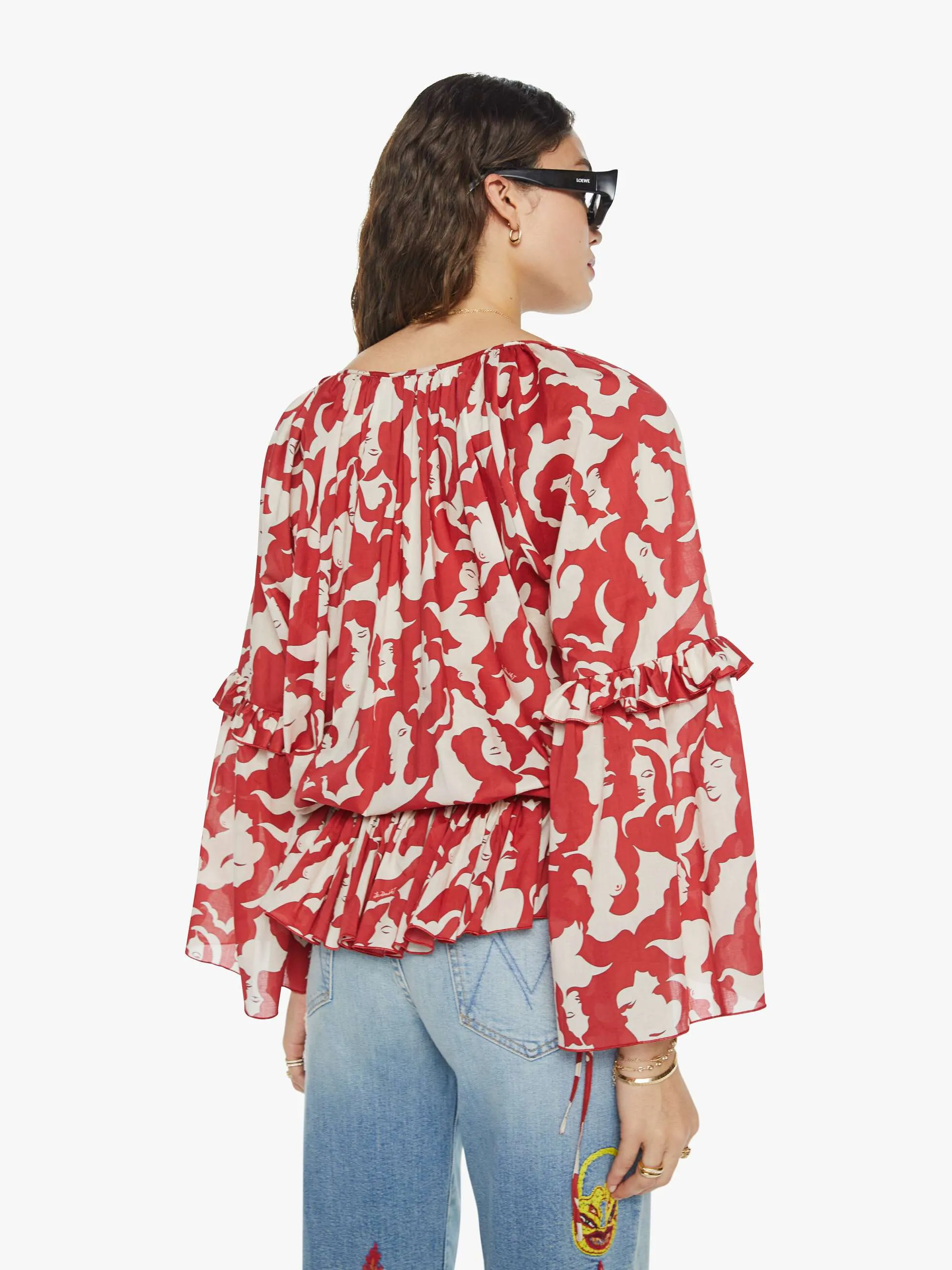La DoubleJ x MOTHER Boho Blouse - Mamma sold by MOTHER product image thumbnail 4