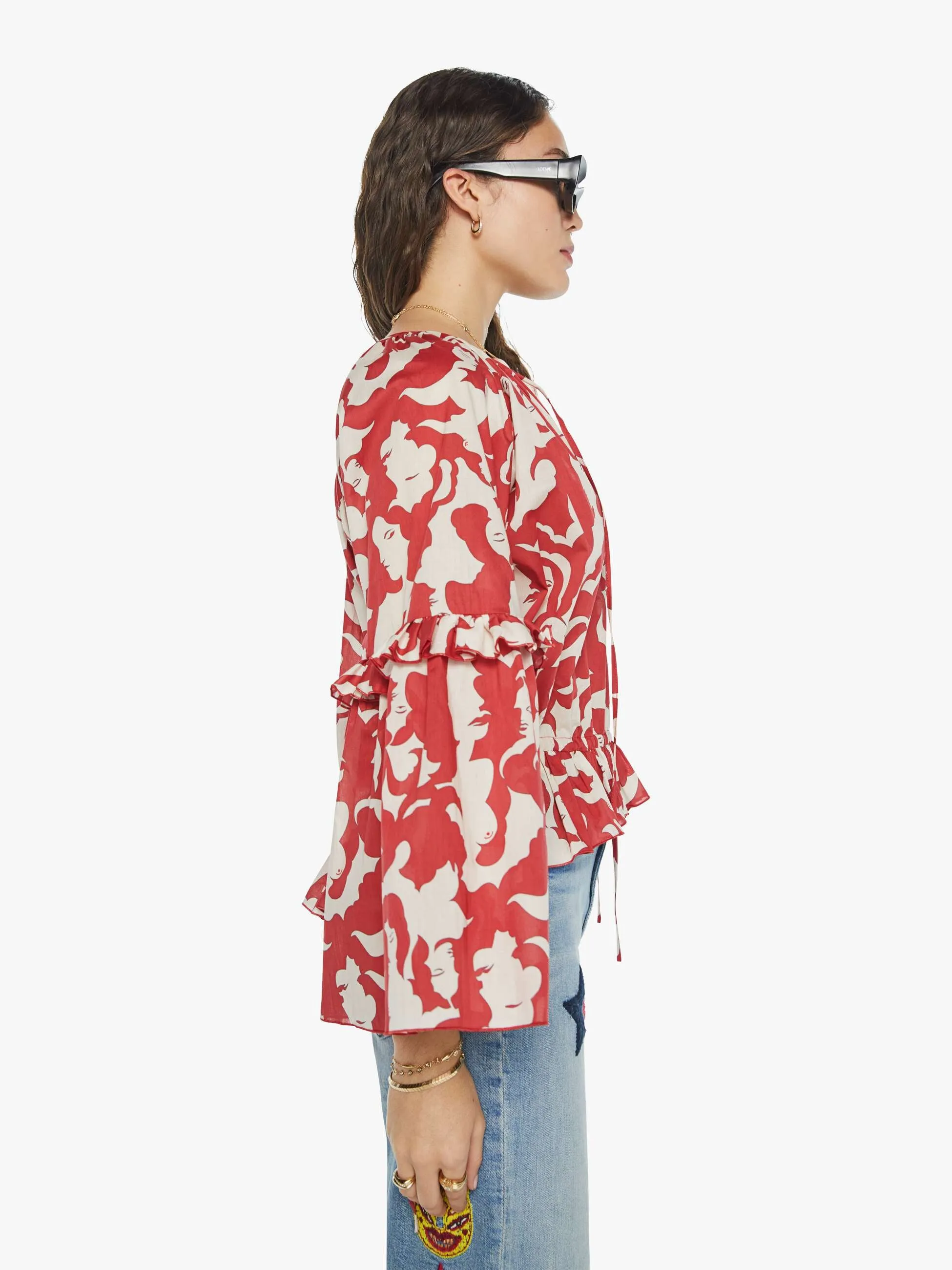 La DoubleJ x MOTHER Boho Blouse - Mamma sold by MOTHER product image thumbnail 3