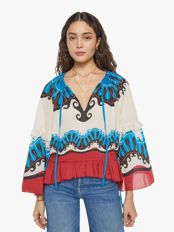 La DoubleJ x MOTHER Boho Blouse - Pacific Placee made by LA DoubleJ
