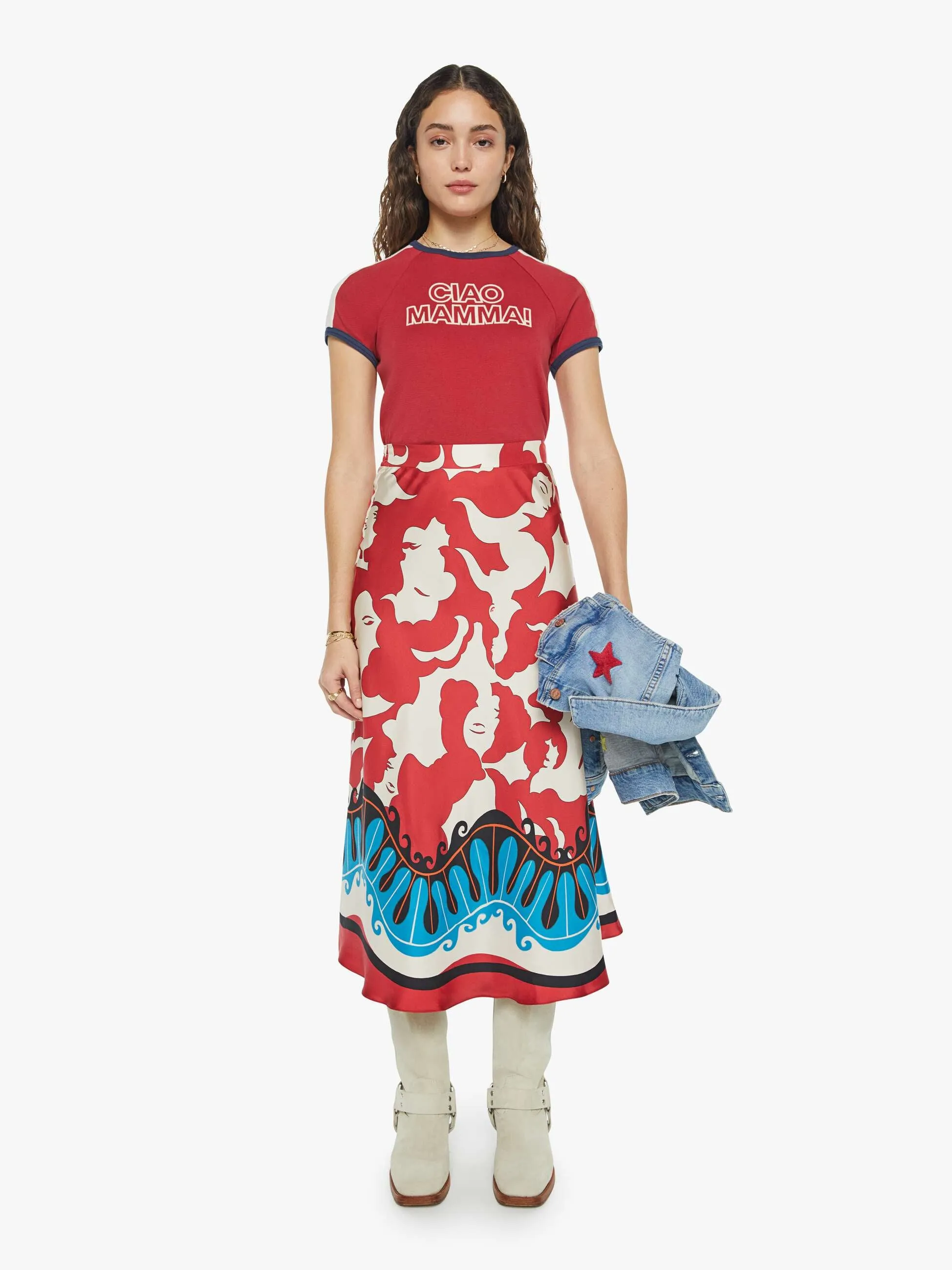 La DoubleJ x MOTHER Lungomare Skirt - Mamma Placee sold by MOTHER product image thumbnail 2