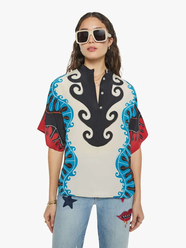 La DoubleJ x MOTHER Estelle Blouse - Pacific Placee made by LA DoubleJ