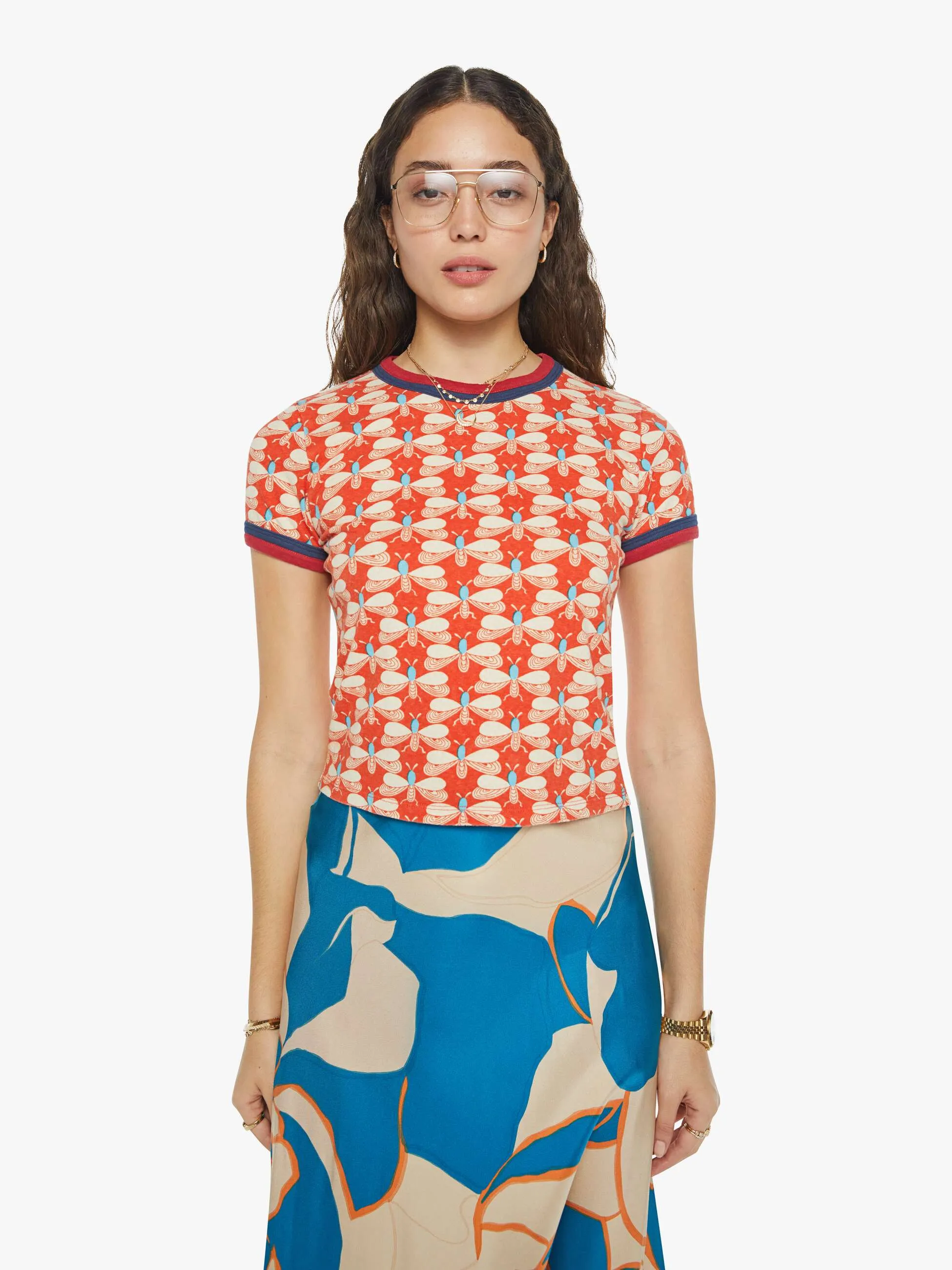 La DoubleJ x MOTHER The Itty Bitty Double Binder Ringer - Pull My Petaltail sold by MOTHER