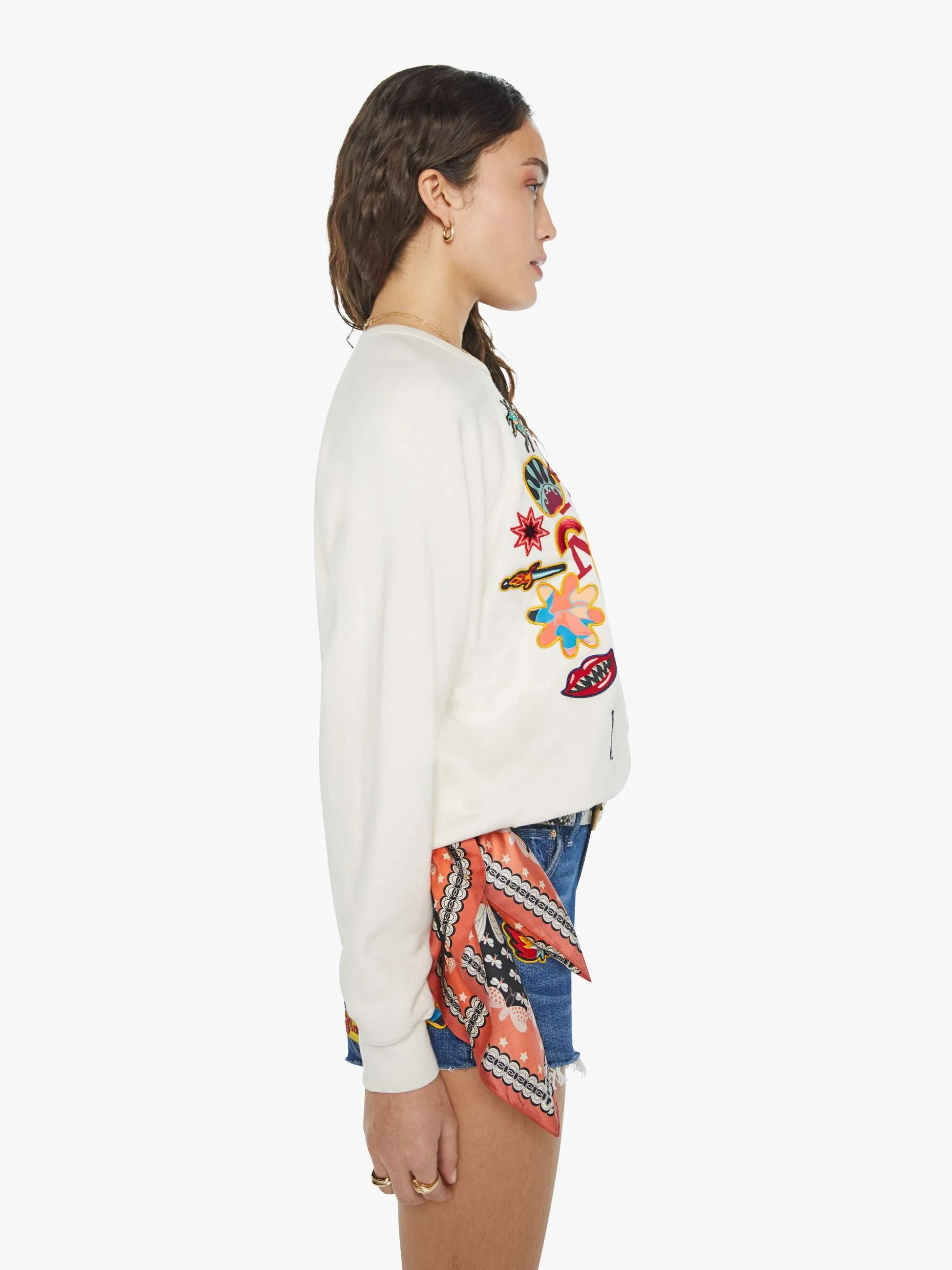 La DoubleJ x MOTHER The Biggie Concert - Whisper White Patch It Up sold by MOTHER product image thumbnail 3