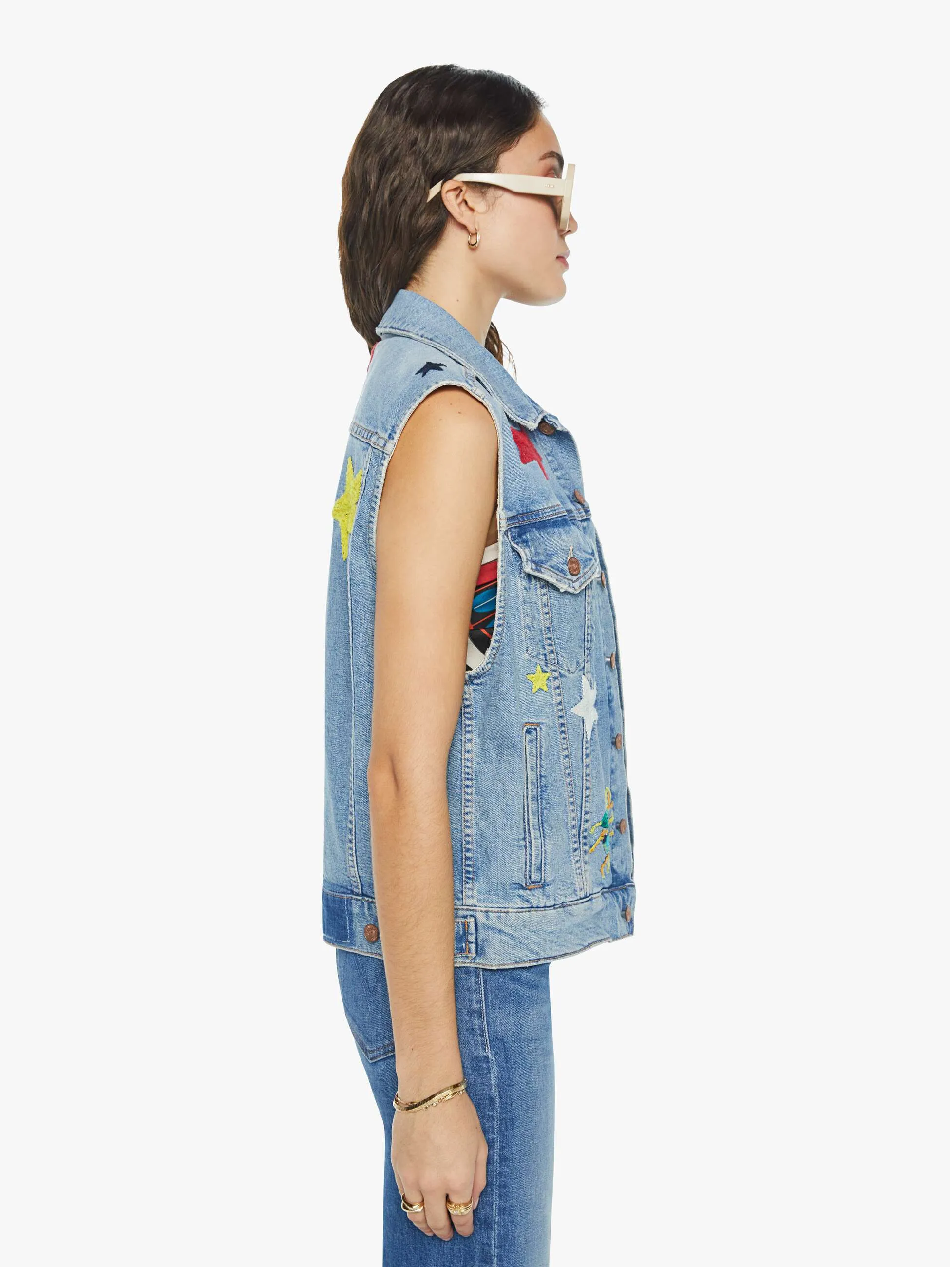 La DoubleJ x MOTHER The Clean Armhole Drifter Vest - Star Of The Show sold by MOTHER product image thumbnail 3