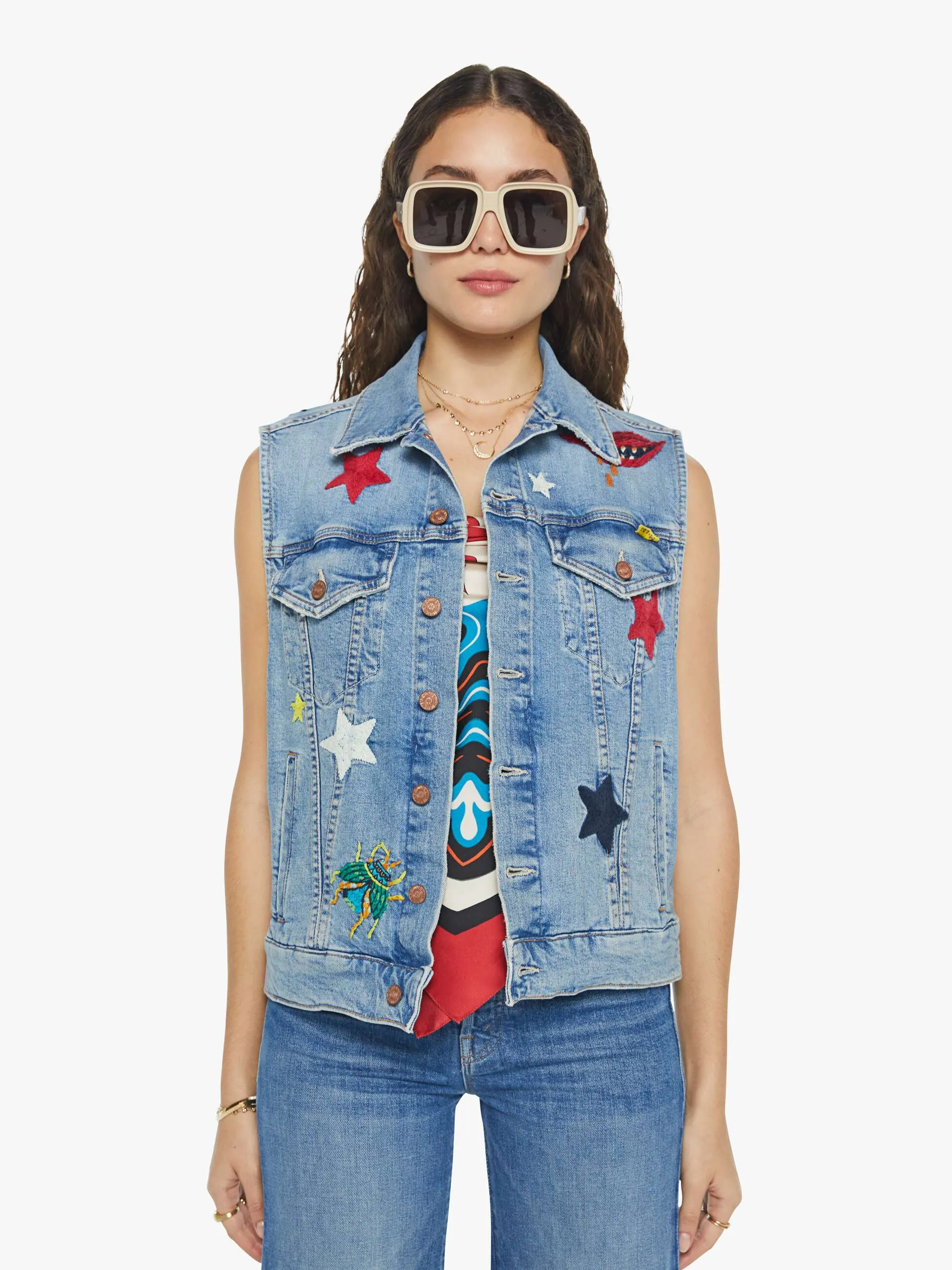 La DoubleJ x MOTHER The Clean Armhole Drifter Vest - Star Of The Show sold by MOTHER product image thumbnail 2
