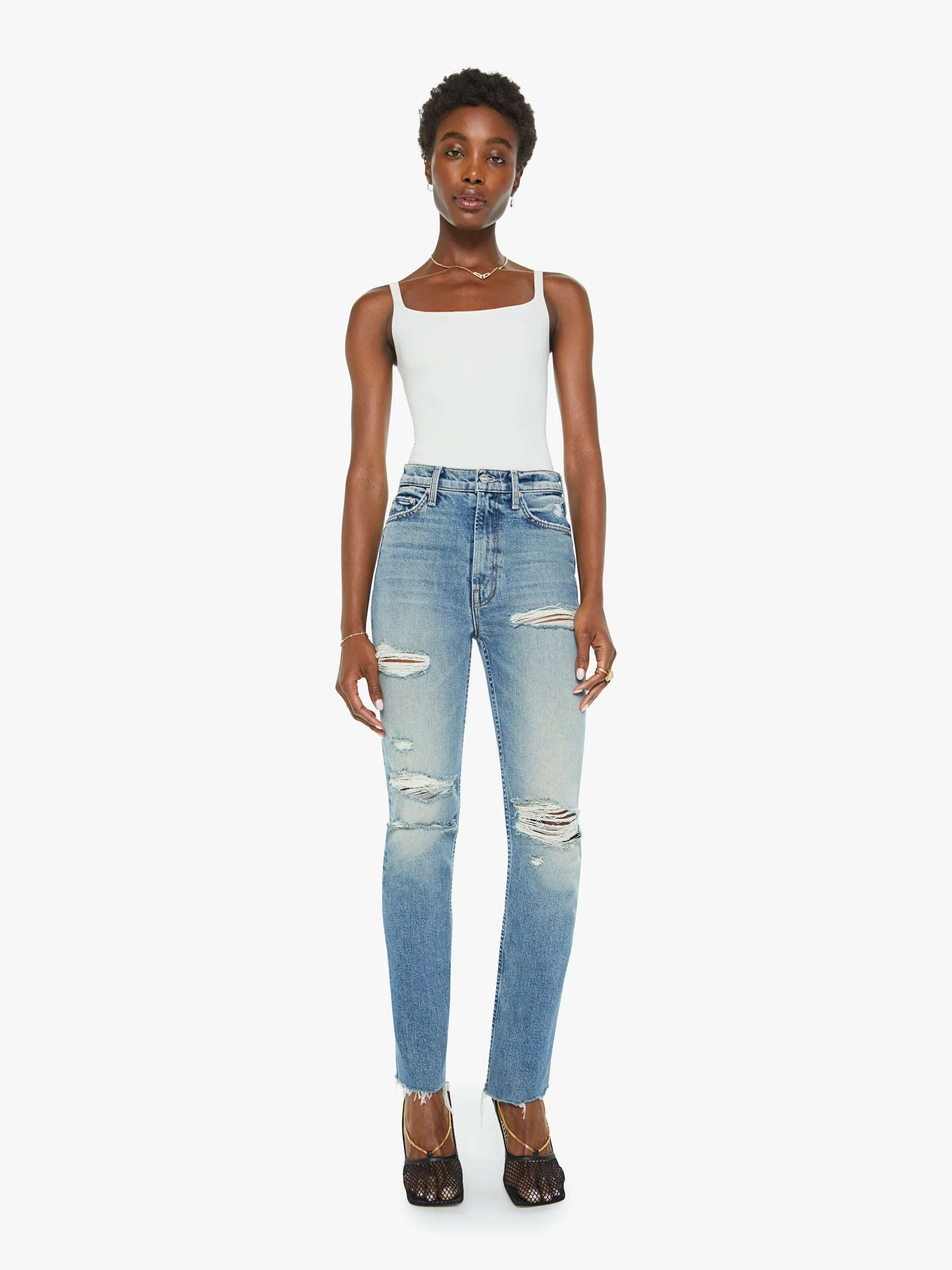 High Waisted Rider Skimp Fray - Indecent Exposure sold by MOTHER product image thumbnail 2