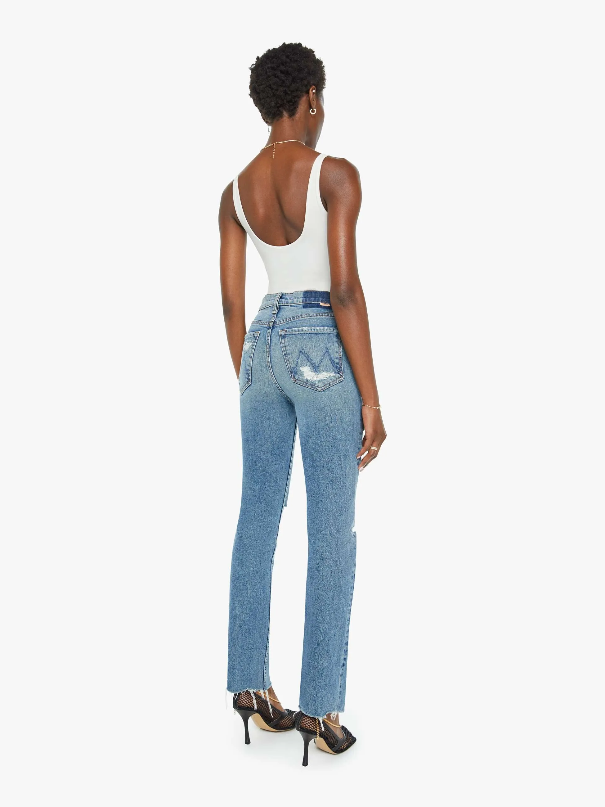 High Waisted Rider Skimp Fray - Indecent Exposure sold by MOTHER product image thumbnail 4