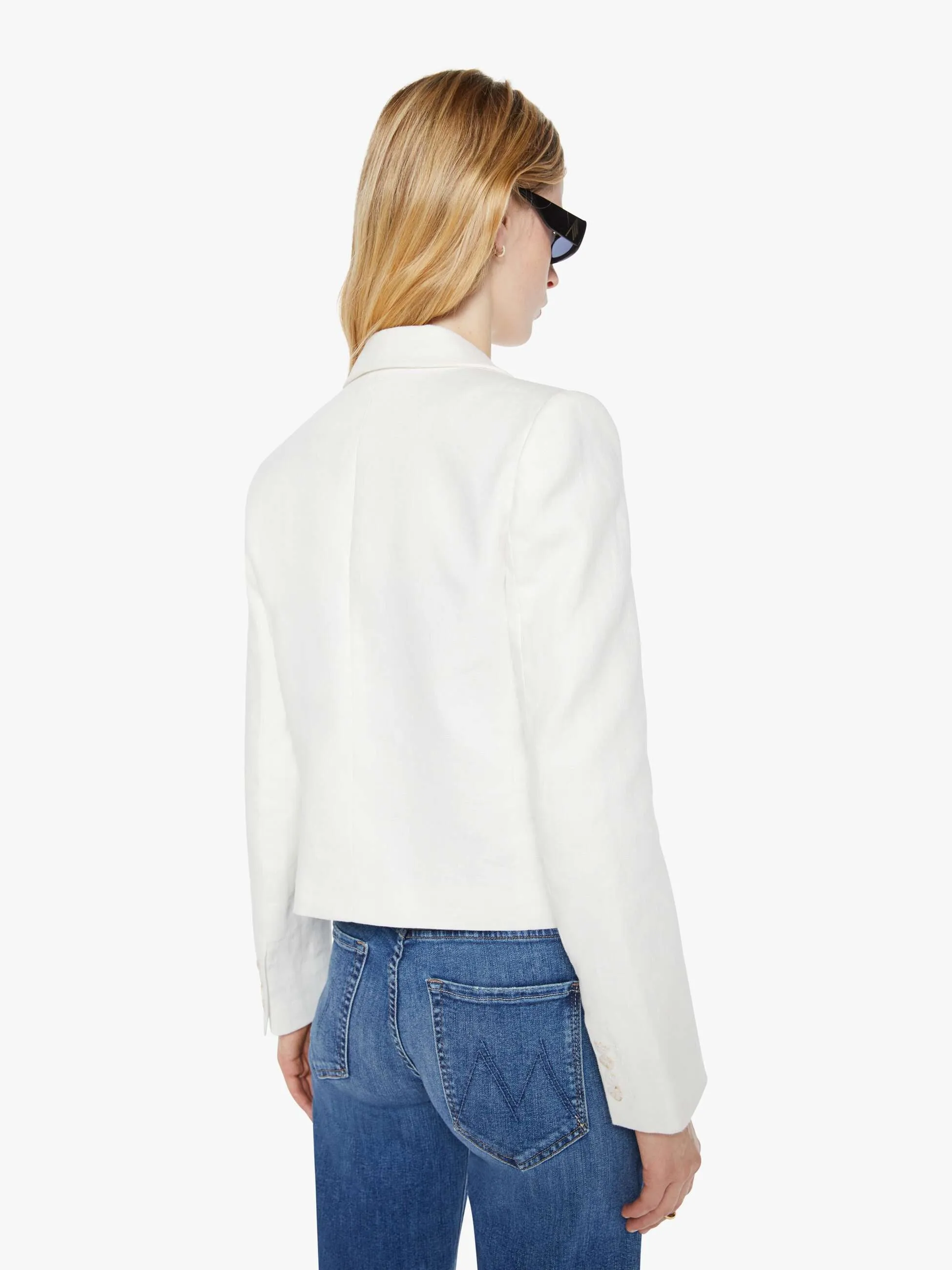 Maria Cher Nova Short Blazer - Off-White sold by MOTHER product image thumbnail 4