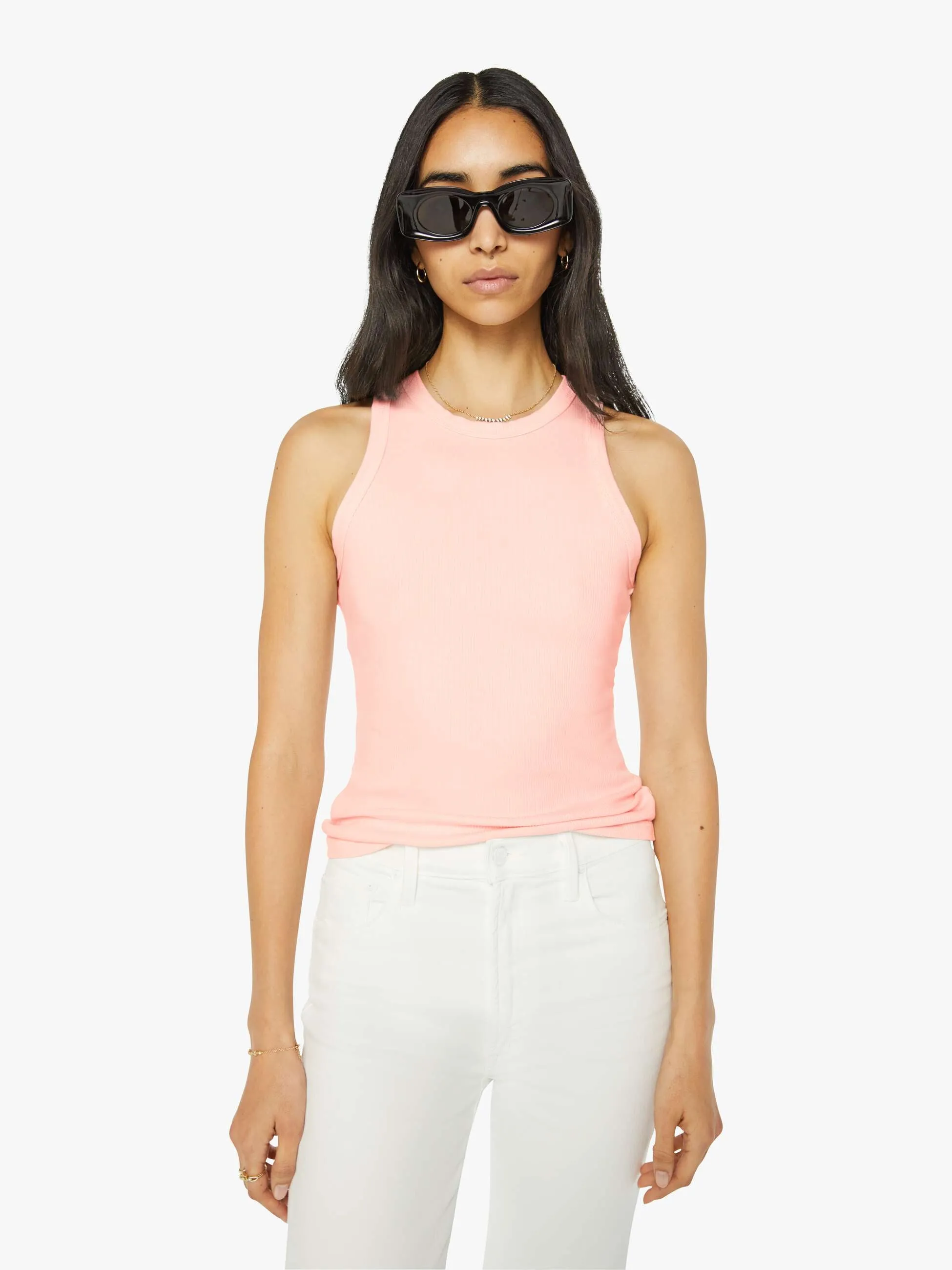 SPRWMN Rib Racer Front Tank - Ballet sold by MOTHER