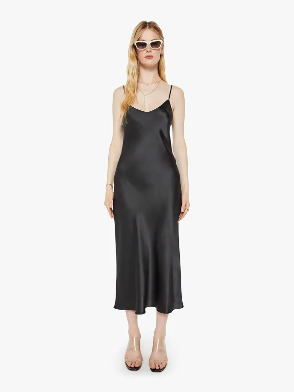 SABLYN Taylor B V-Neck Bias Cut Dress - Black Gardenia sold by MOTHER