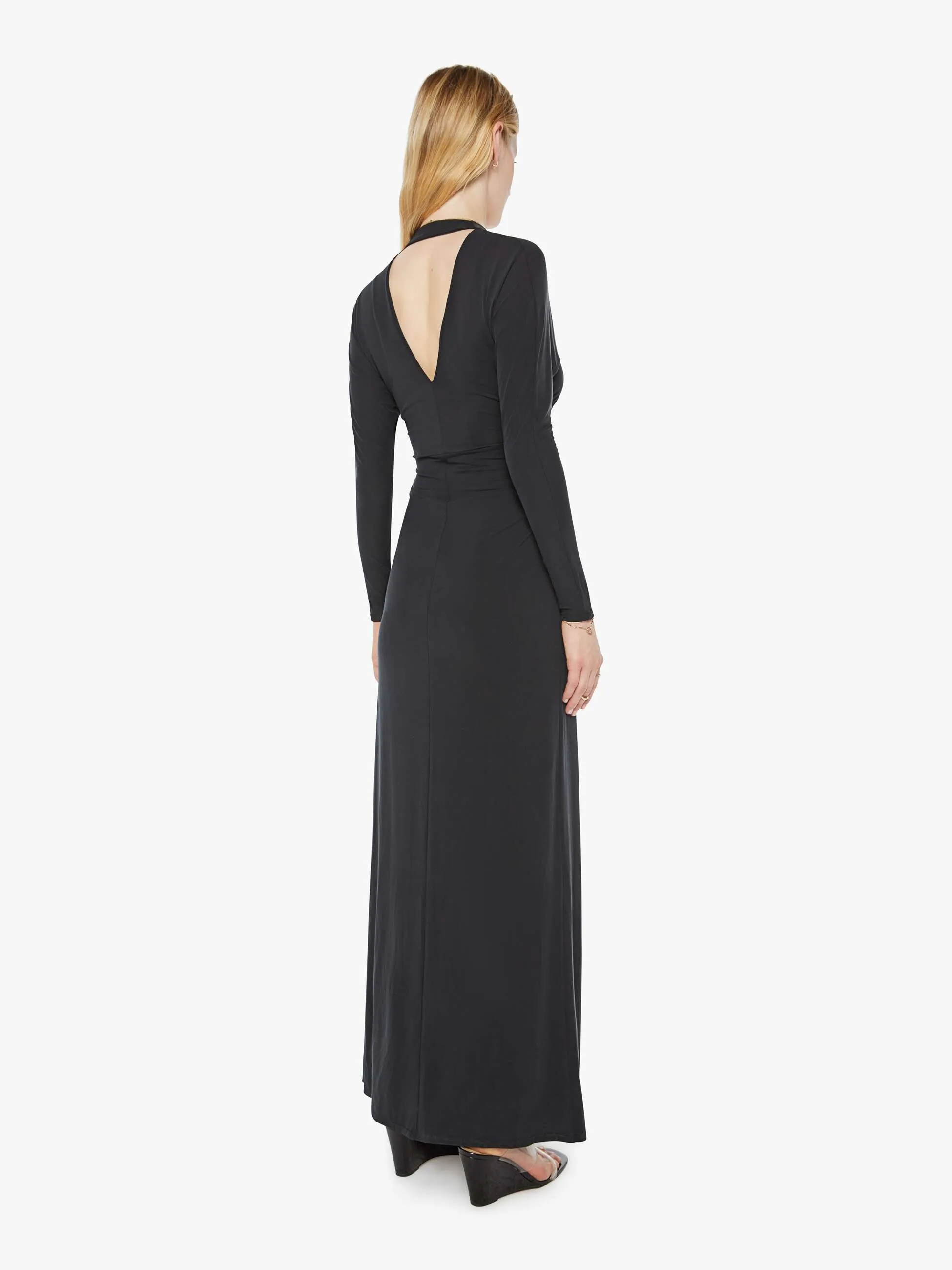SABLYN Simone Dolman V-Neck Maxi Dress - Black sold by MOTHER product image thumbnail 4