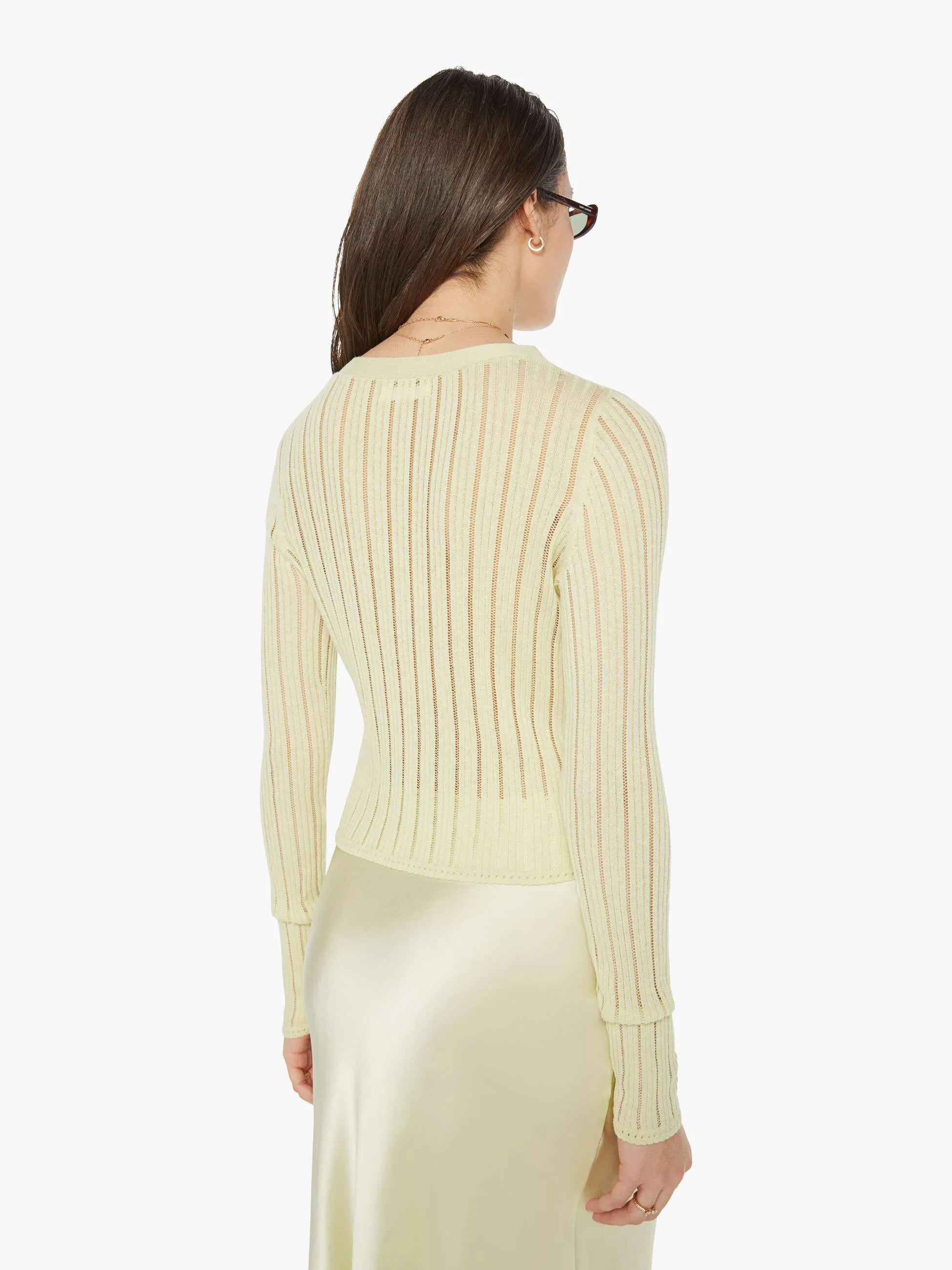 SABLYN Vinni Knit Cardigan - Pale Citron sold by MOTHER product image thumbnail 4
