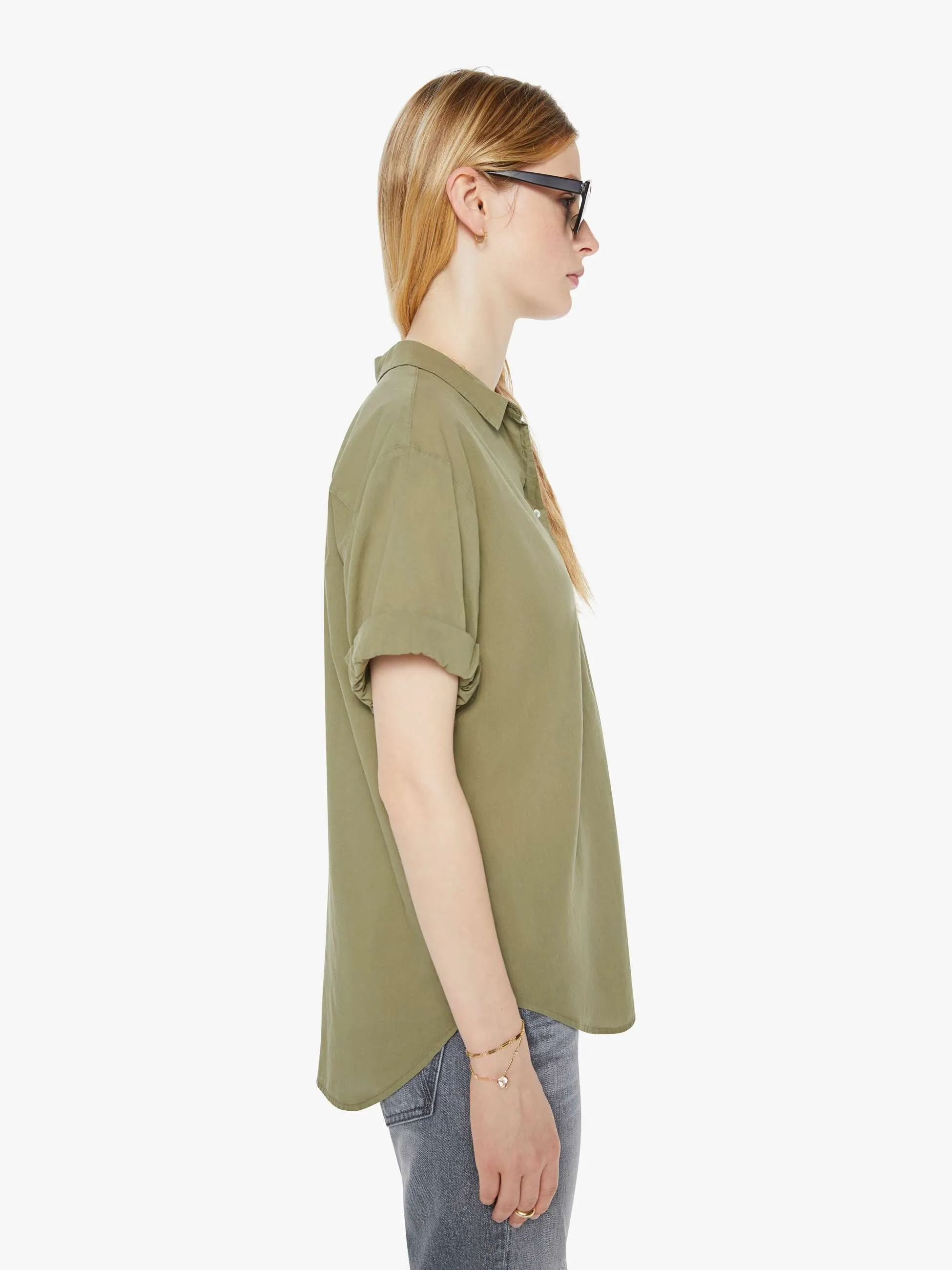 XiRENA Channing Shirt - Dark Seagrass sold by MOTHER product image thumbnail 3