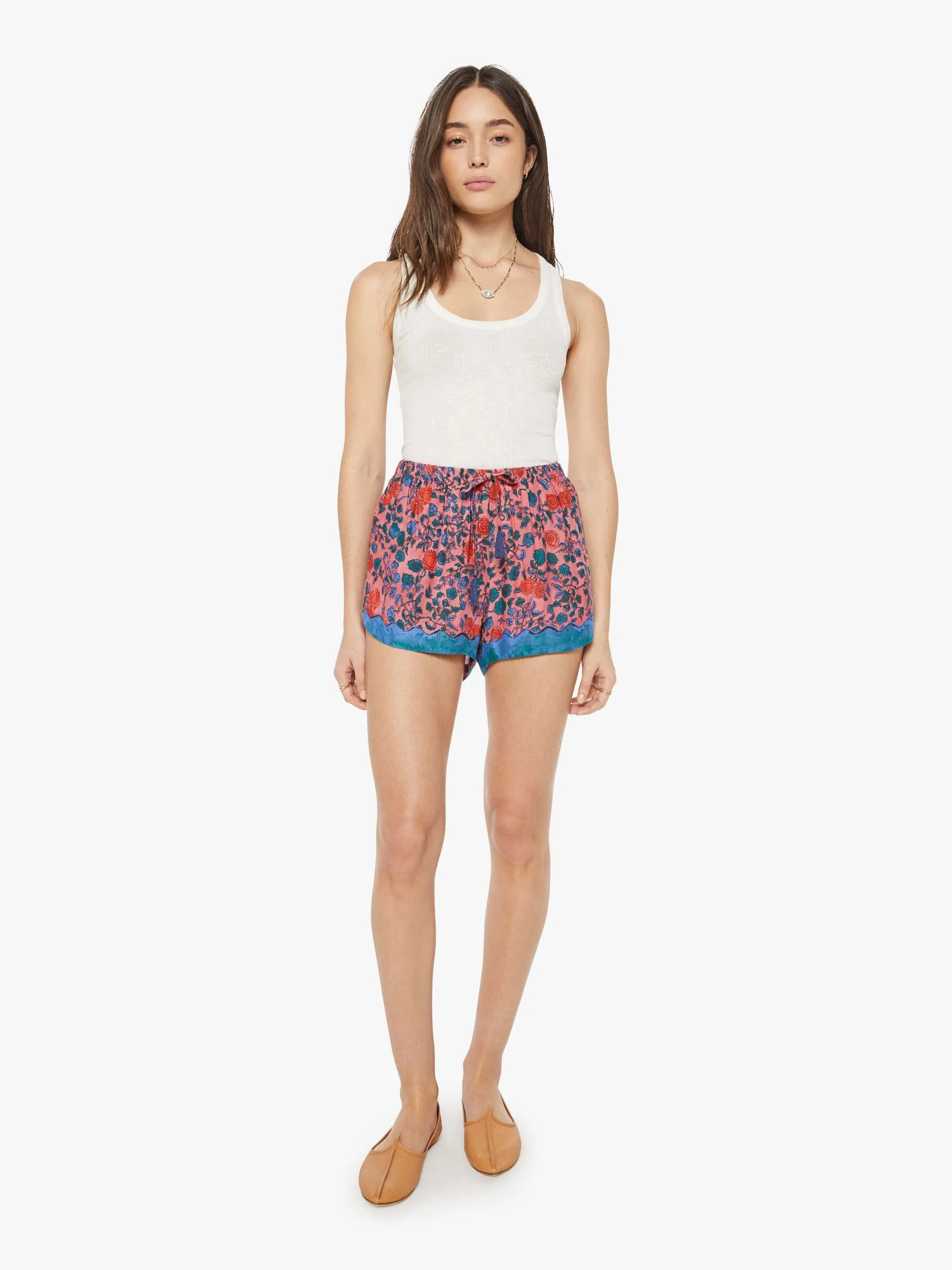 Natalie Martin Tash Shorts - Rose Bandana sold by MOTHER product image thumbnail 2