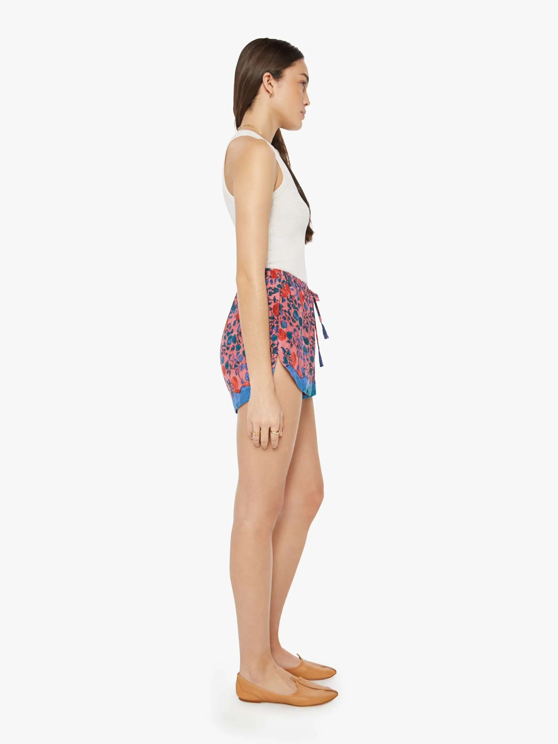 Natalie Martin Tash Shorts - Rose Bandana sold by MOTHER product image thumbnail 3