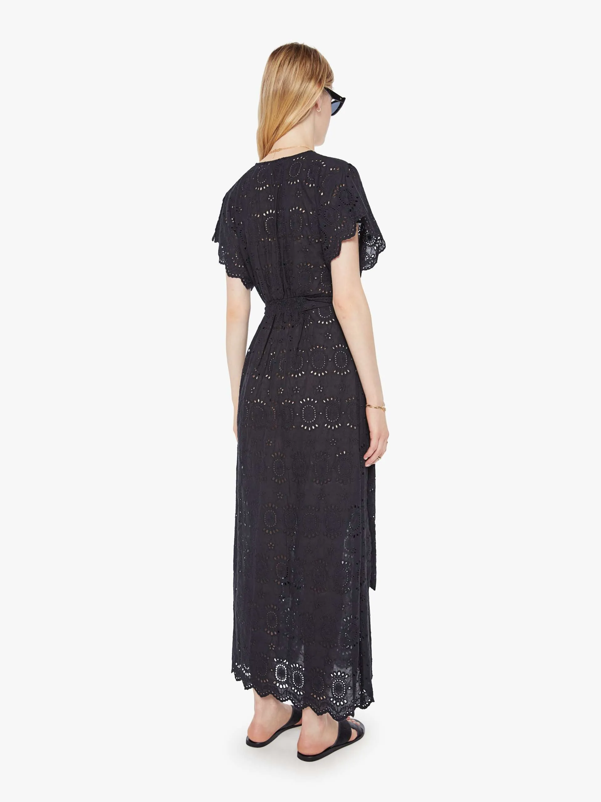 Natalie Martin Monica Dress - Medallion Embroidery Black sold by MOTHER product image thumbnail 4
