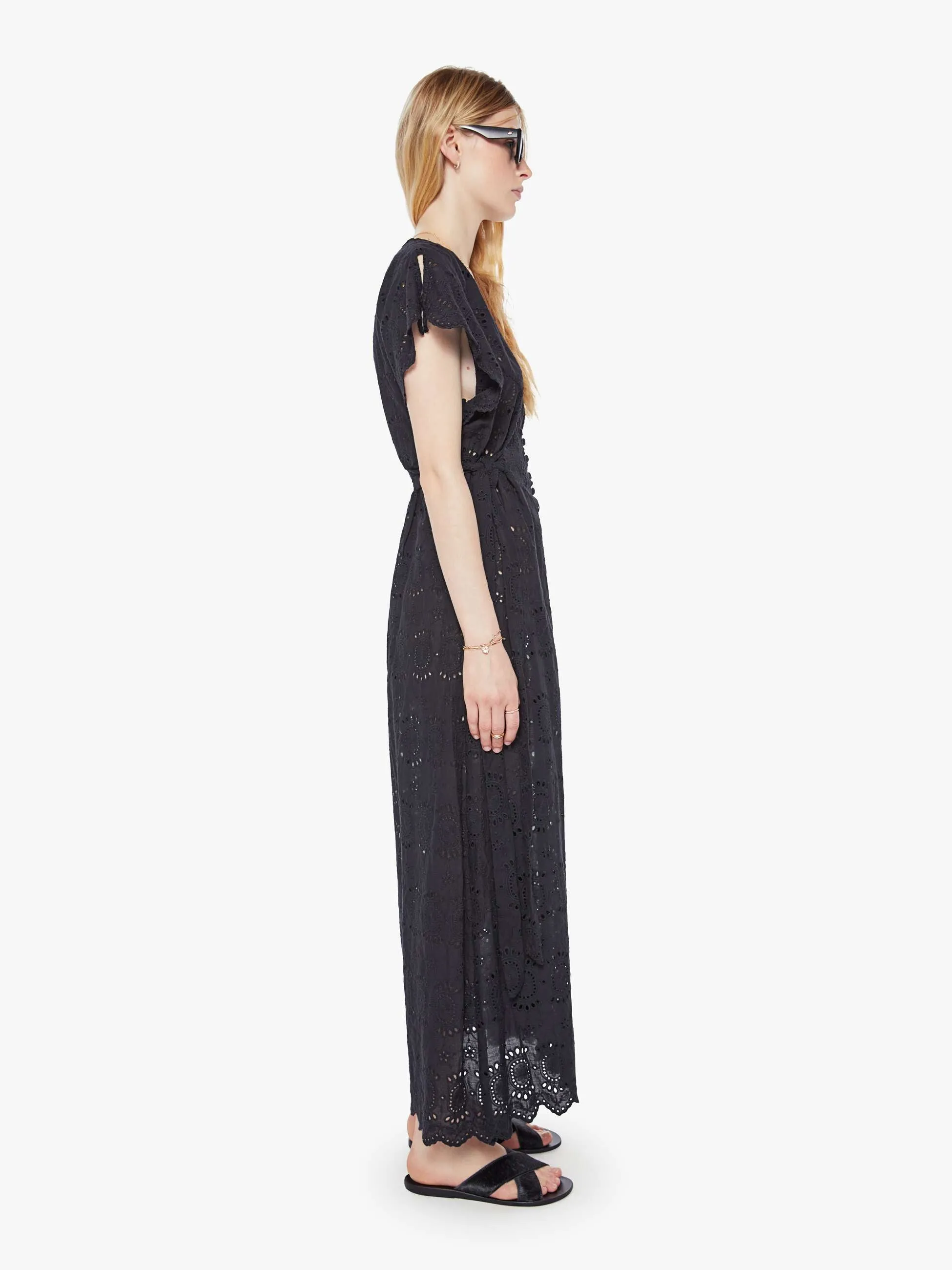 Natalie Martin Monica Dress - Medallion Embroidery Black sold by MOTHER product image thumbnail 3