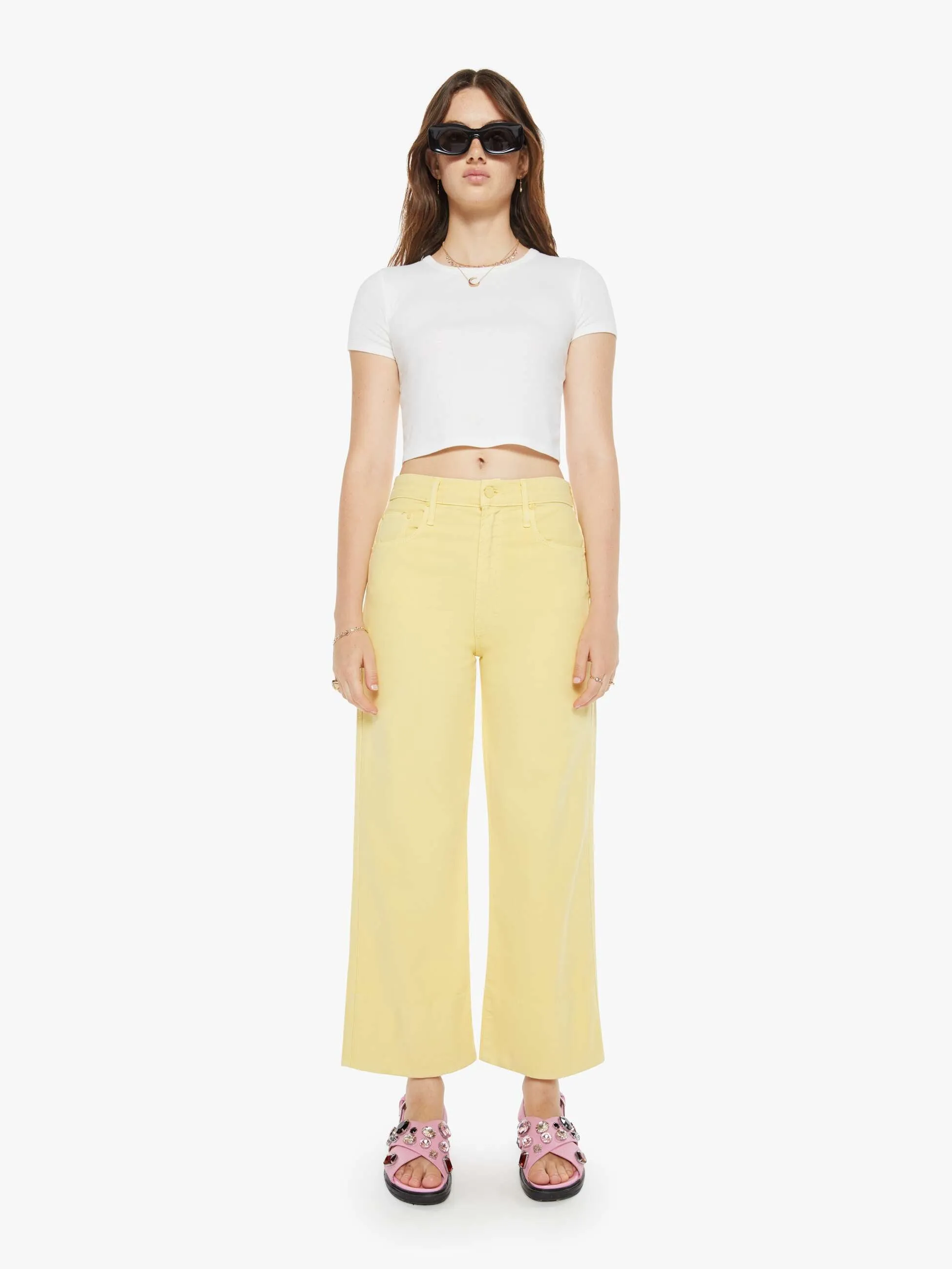 The Maven Wide Hem Ankle - Sunshine sold by MOTHER product image thumbnail 2