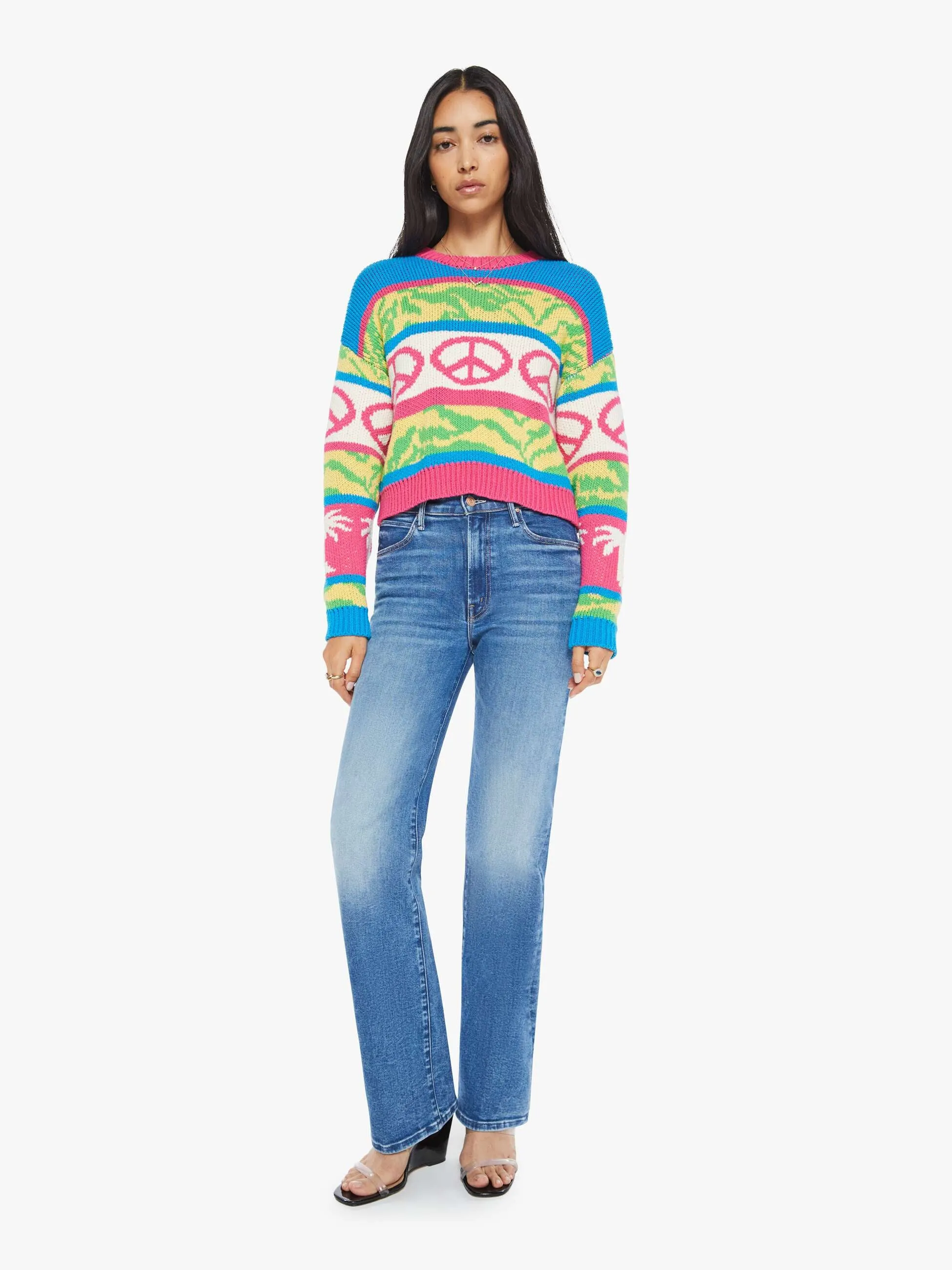 The Itsy Crop Jumper - Surf Safari sold by MOTHER product image thumbnail 5