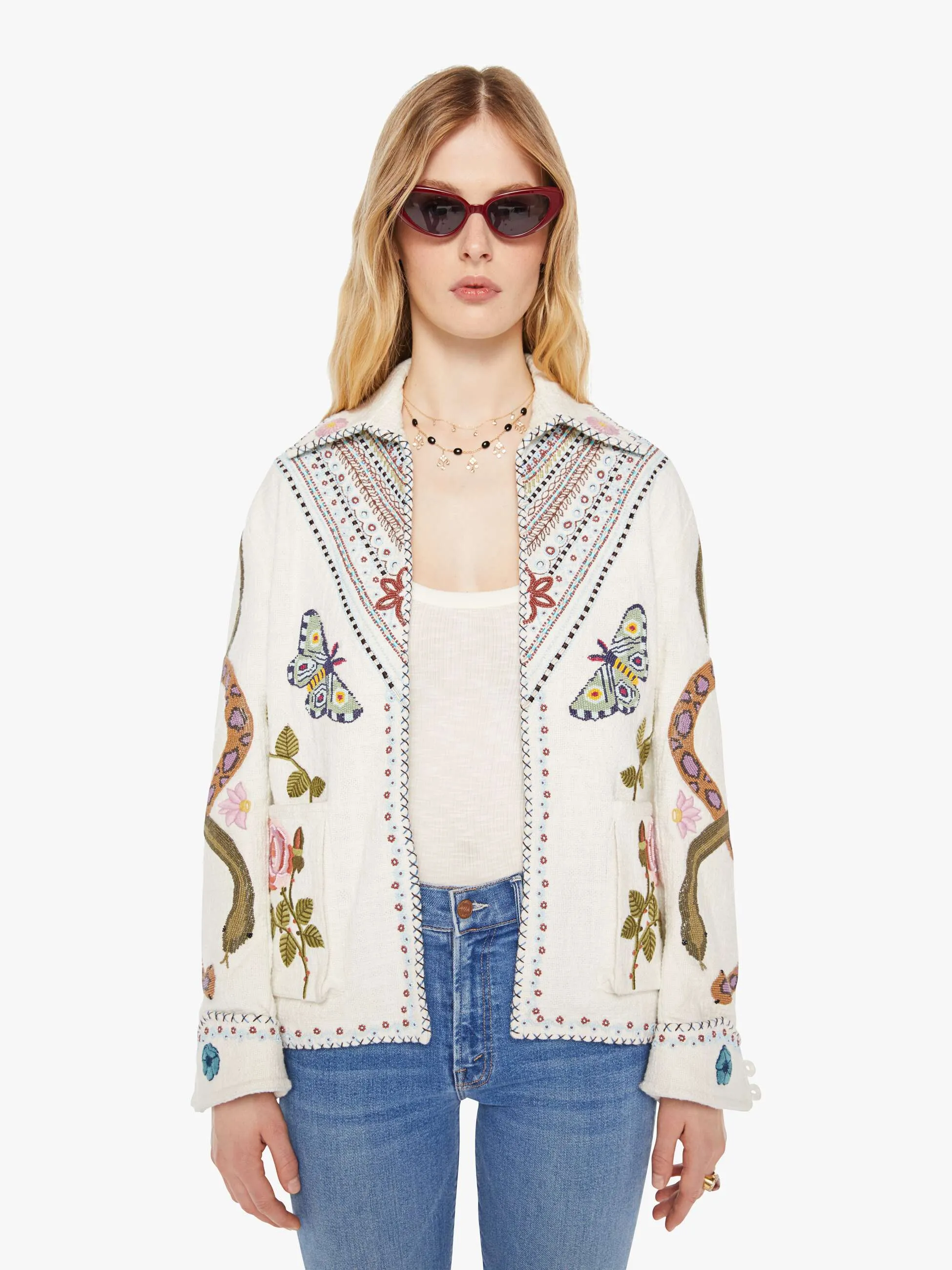 Alix Of Bohemia Jude Jacket - Ivory Ethereal sold by MOTHER product image thumbnail 2