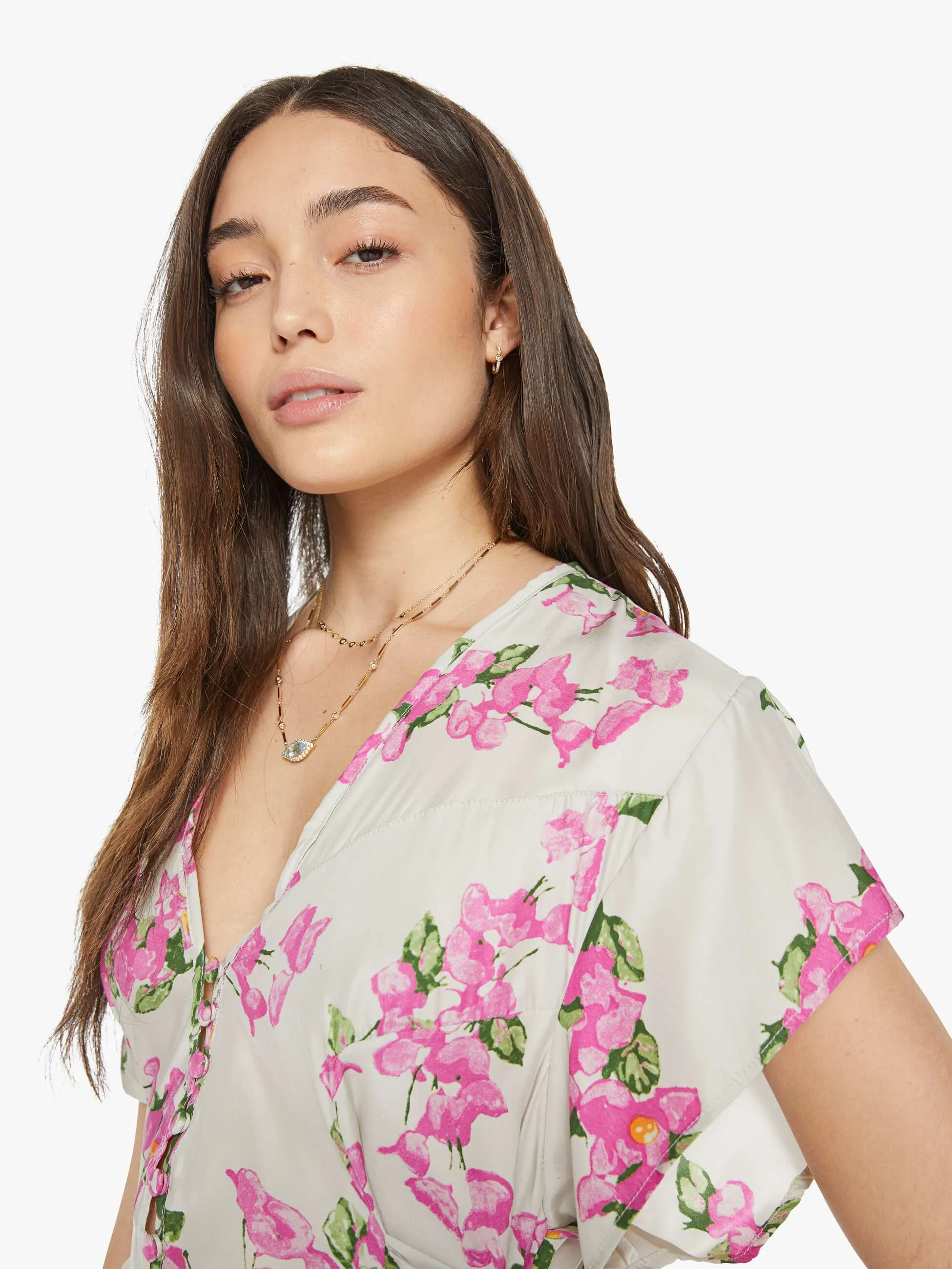 Natalie Martin Monica Dress - Bougainvillea Mother Of Pearl sold by MOTHER product image thumbnail 5