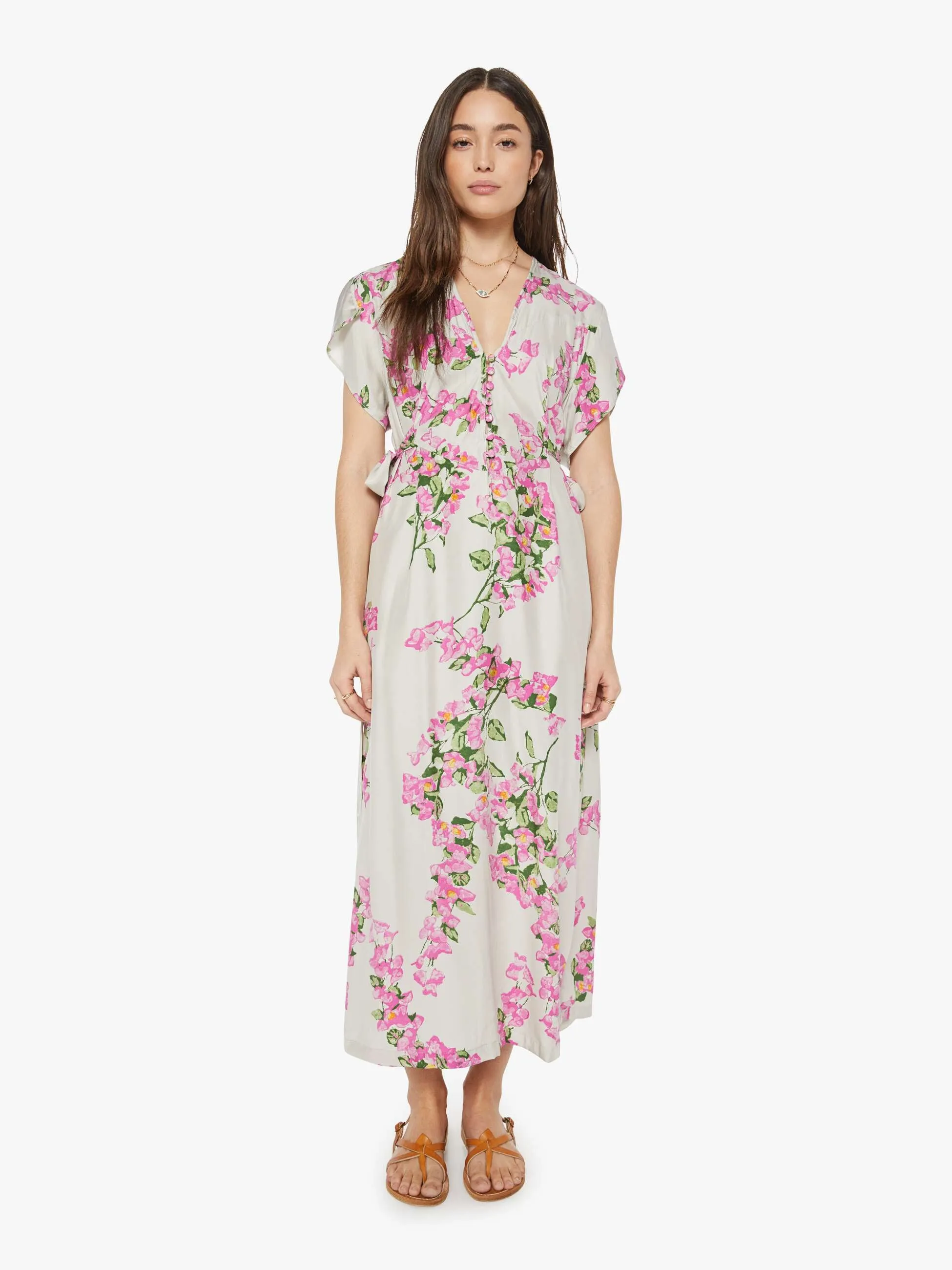 Natalie Martin Monica Dress - Bougainvillea Mother Of Pearl sold by MOTHER