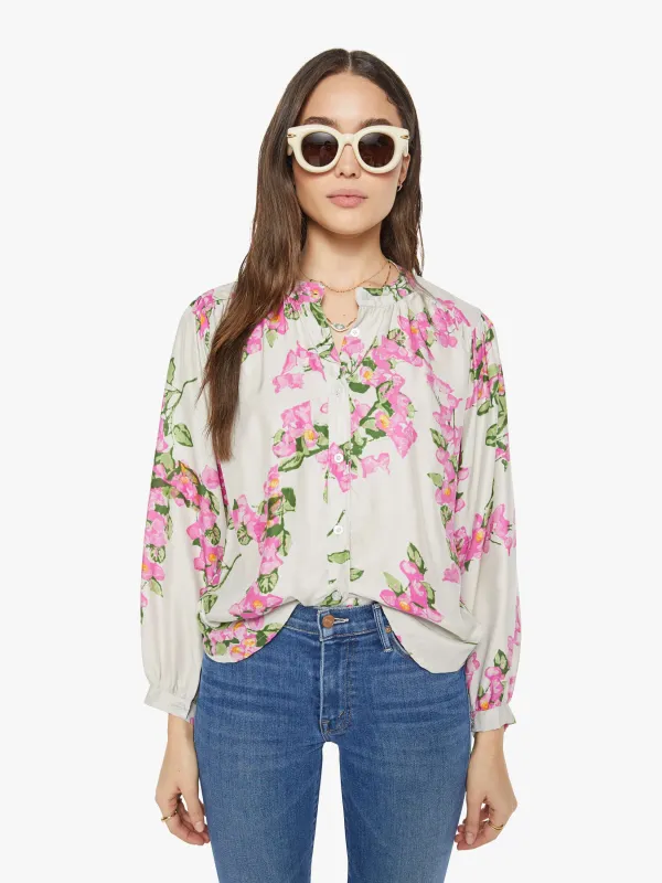 Natalie Martin Tolan Shirt - Bougainvillea Mother Of Pearl sold by MOTHER