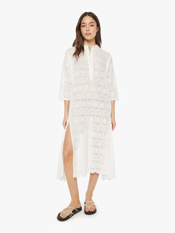 Natalie Martin Isobel Dress - Medallion Embroidery Salt sold by MOTHER