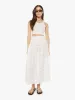 Natalie Martin Bella Skirt - Medallion Embroidery Salt sold by MOTHER