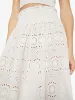 Natalie Martin Bella Skirt - Medallion Embroidery Salt sold by MOTHER