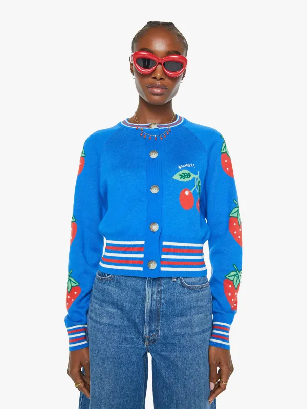 The Crop Rib Cardigan - Tutti Frutti sold by MOTHER